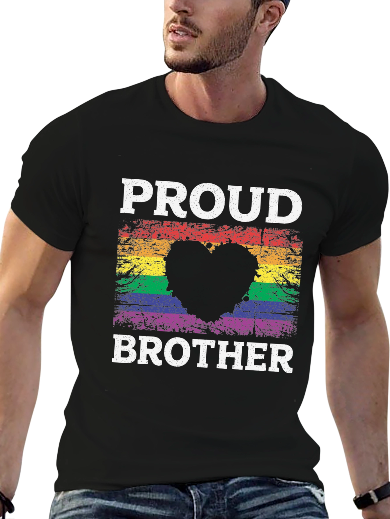 Proud Brother LGBT Heart T-Shirt