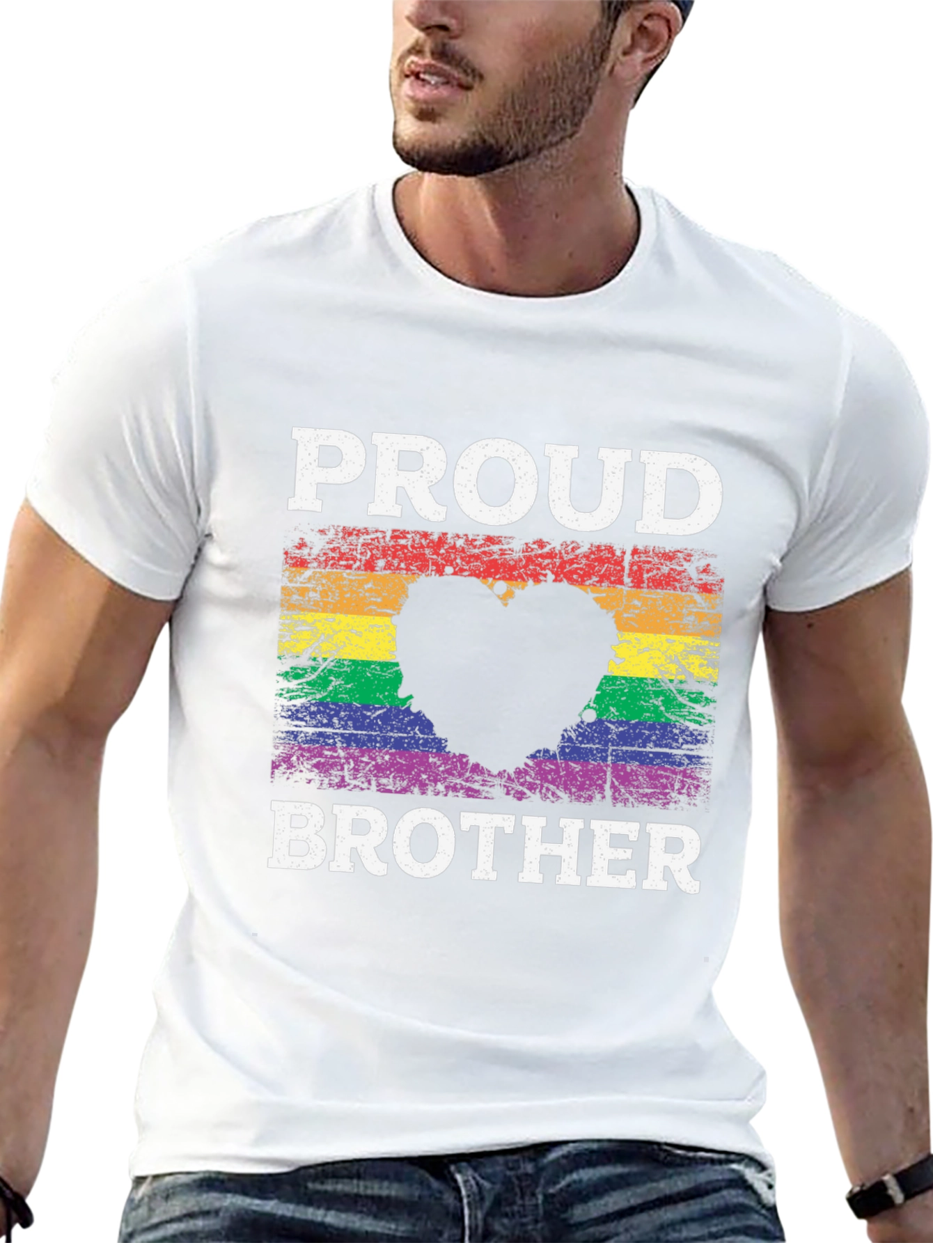 Proud Brother LGBT Heart T-Shirt