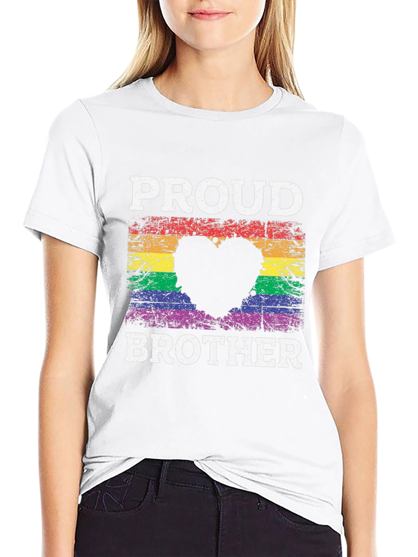 Proud Brother LGBT Heart T-Shirt