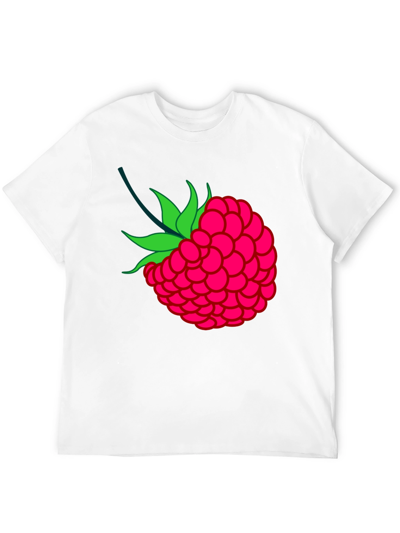 Raspberry Graphic Black T-Shirt