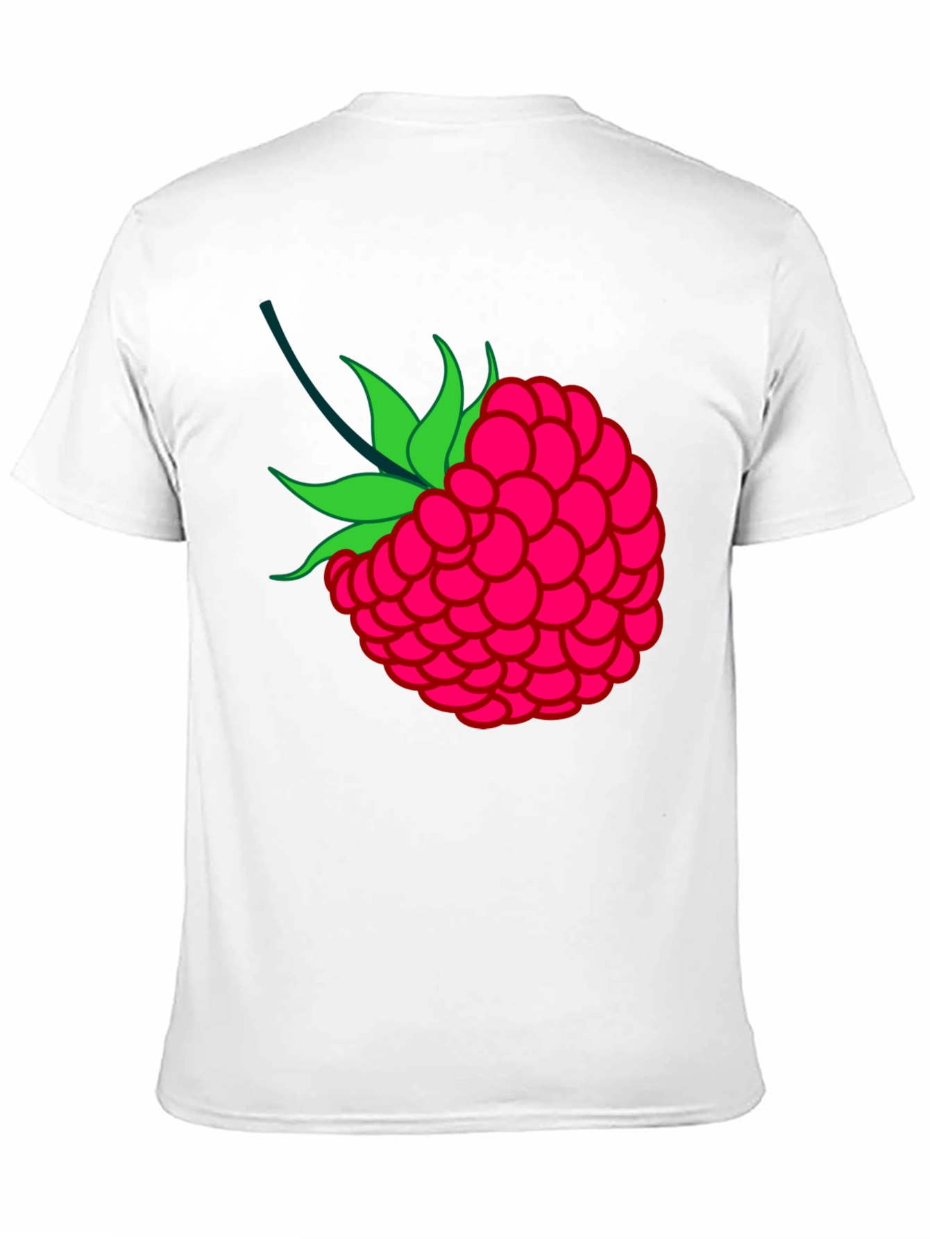 Raspberry Graphic Black T-Shirt