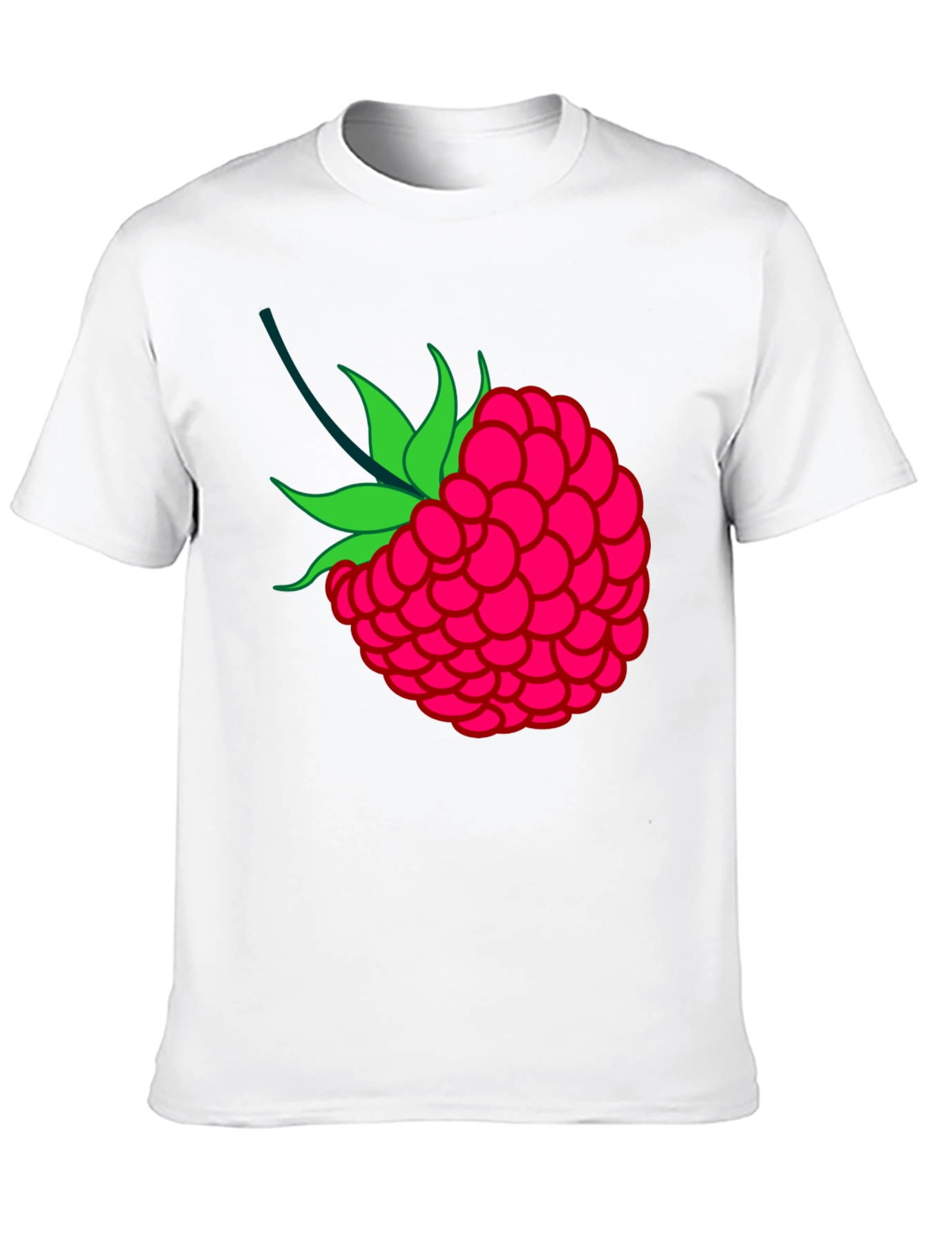Raspberry Graphic Black T-Shirt