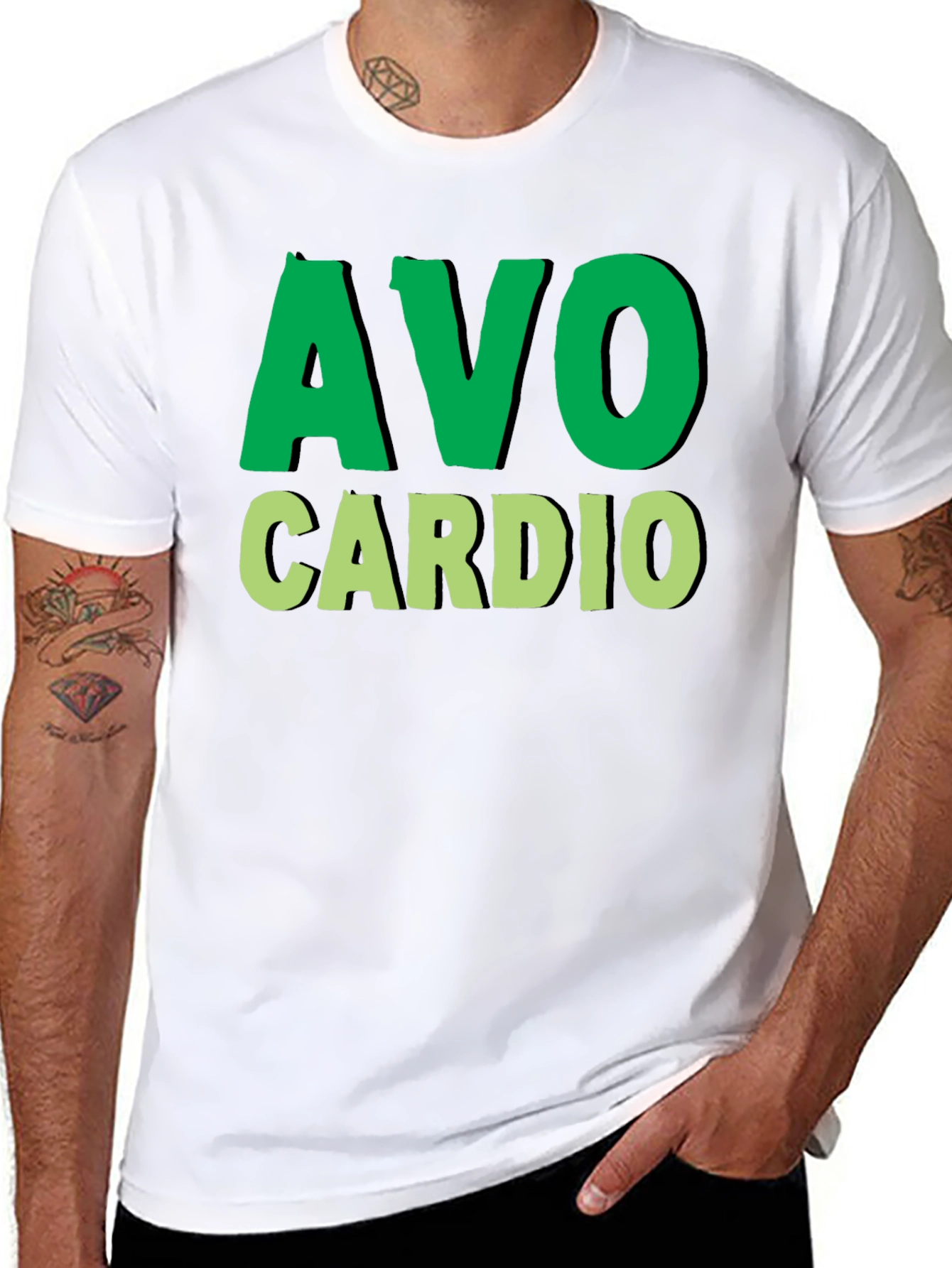 Avo Cardio T-Shirt - Fitness & Avocado Lover Tee