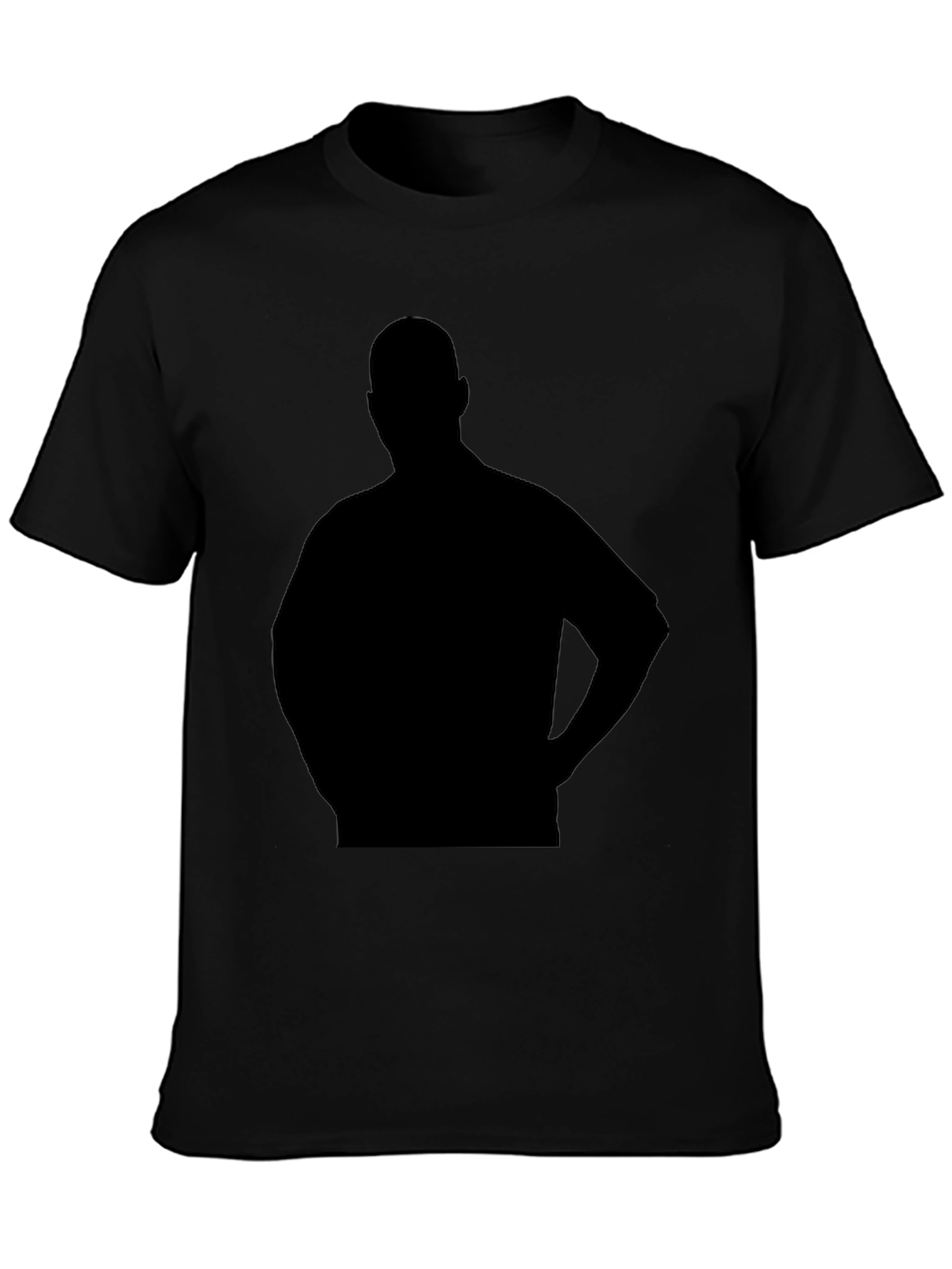 Mens Black Silhouette Graphic T-Shirt