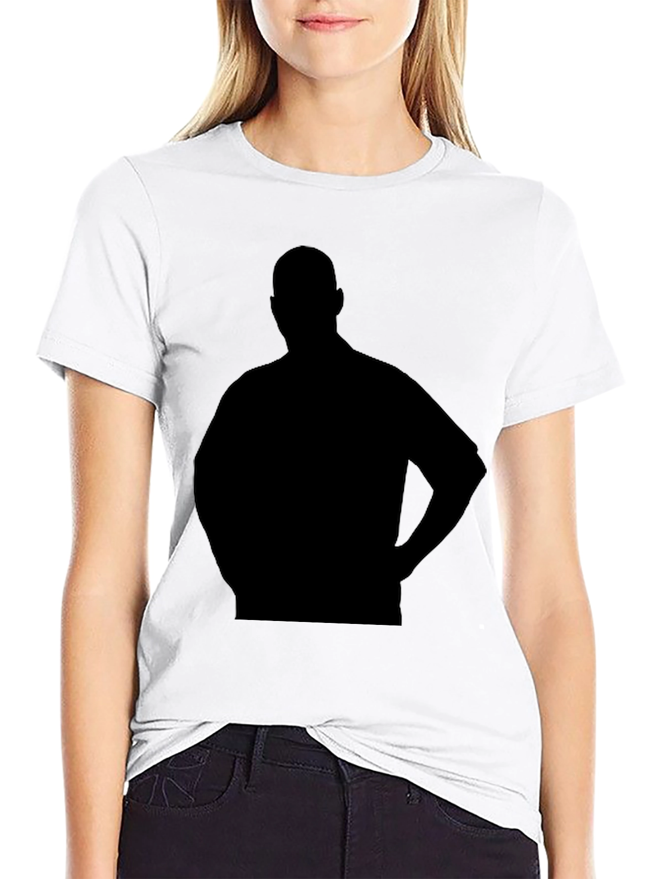 Mens Black Silhouette Graphic T-Shirt