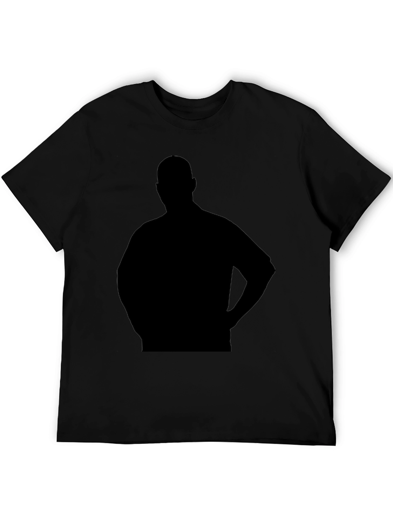 Mens Black Silhouette Graphic T-Shirt