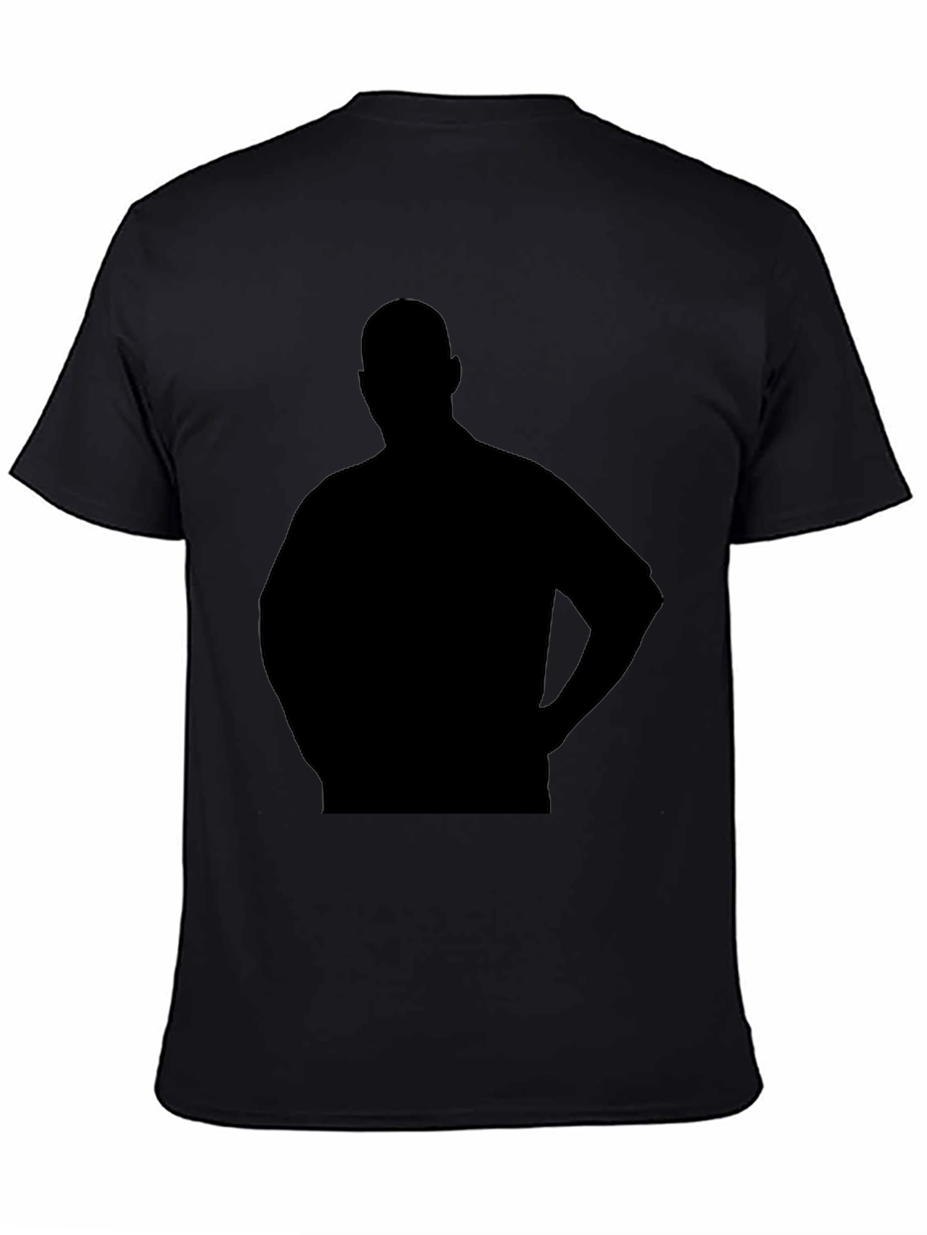 Mens Black Silhouette Graphic T-Shirt
