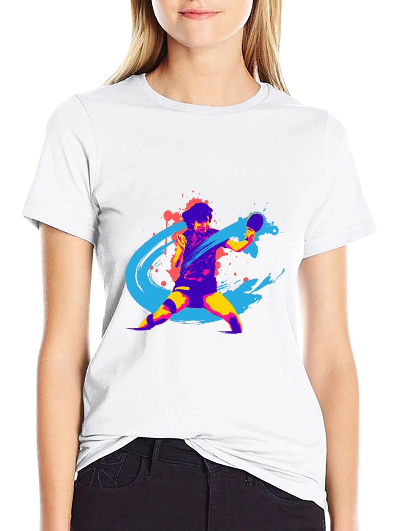 Mens Graphic Tee - Table Tennis Design
