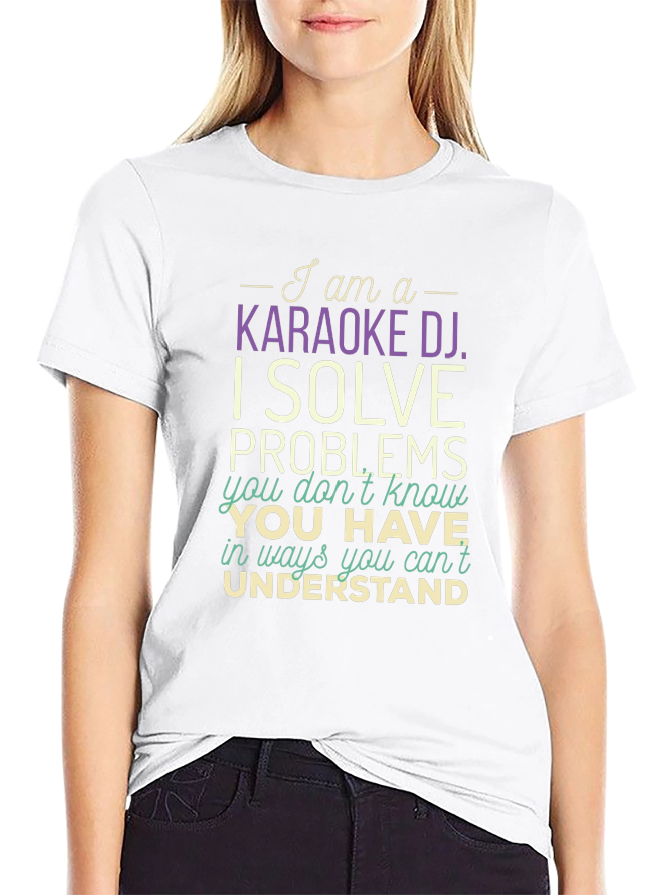 Karaoke DJ T-Shirt - I Solve Problems Funny Tee