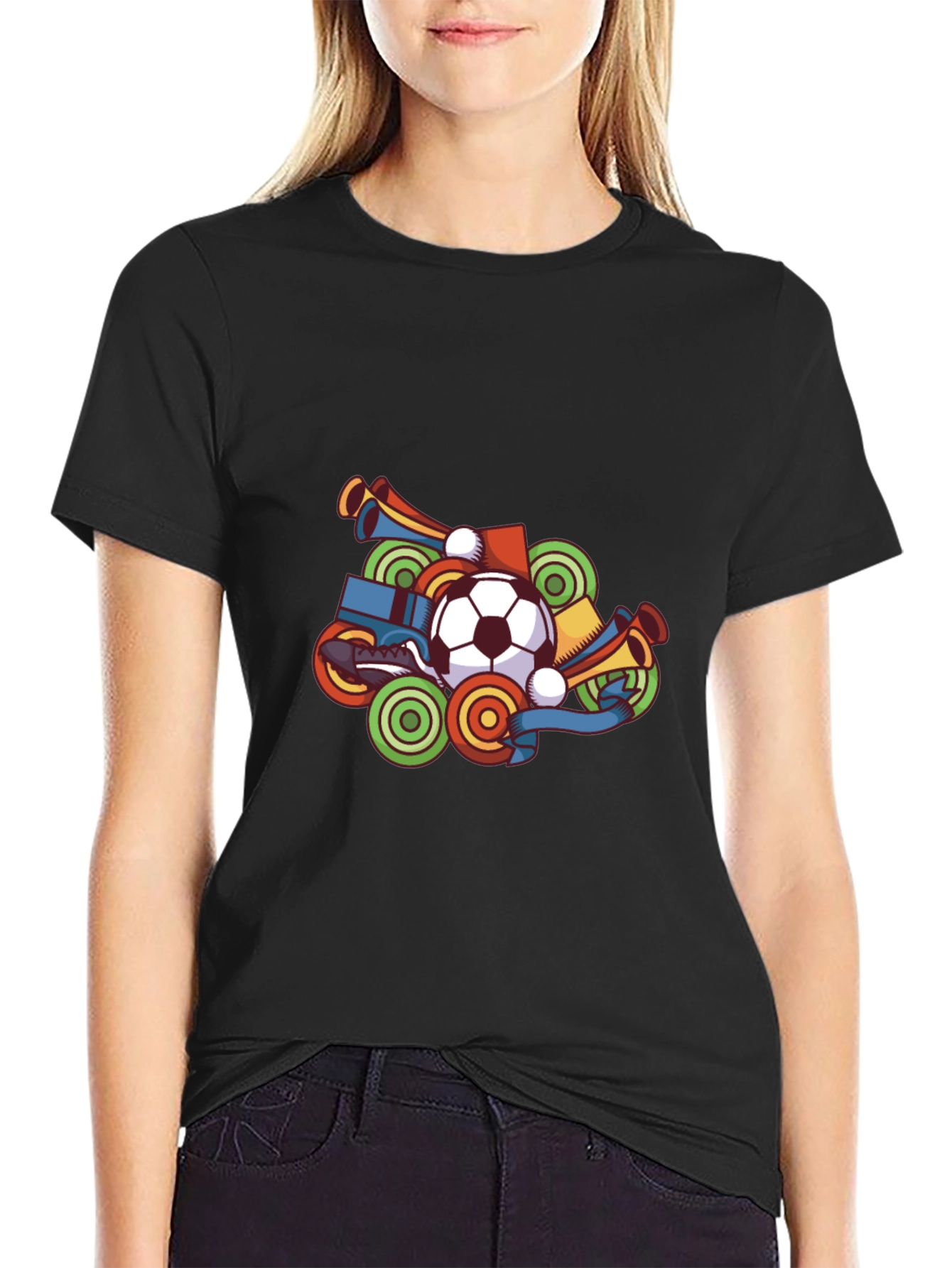 Soccer Fan T-Shirt - Black Graphic Tee