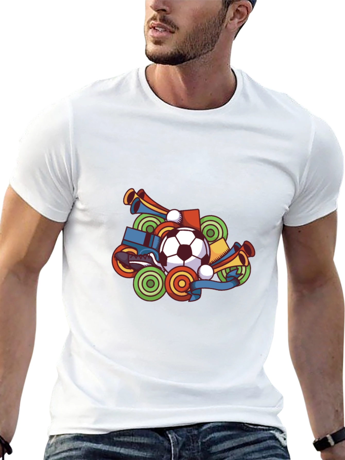 Soccer Fan T-Shirt - Black Graphic Tee