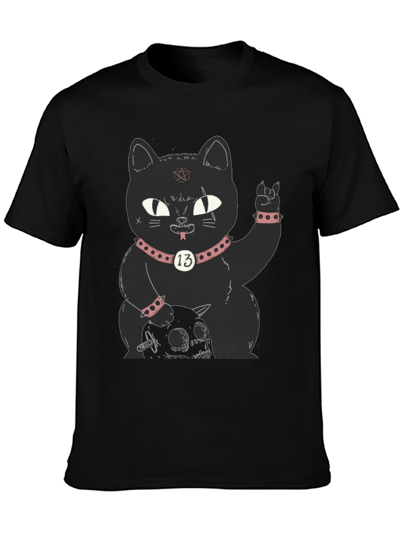 Gothic Black Cat T-Shirt - Rock On!