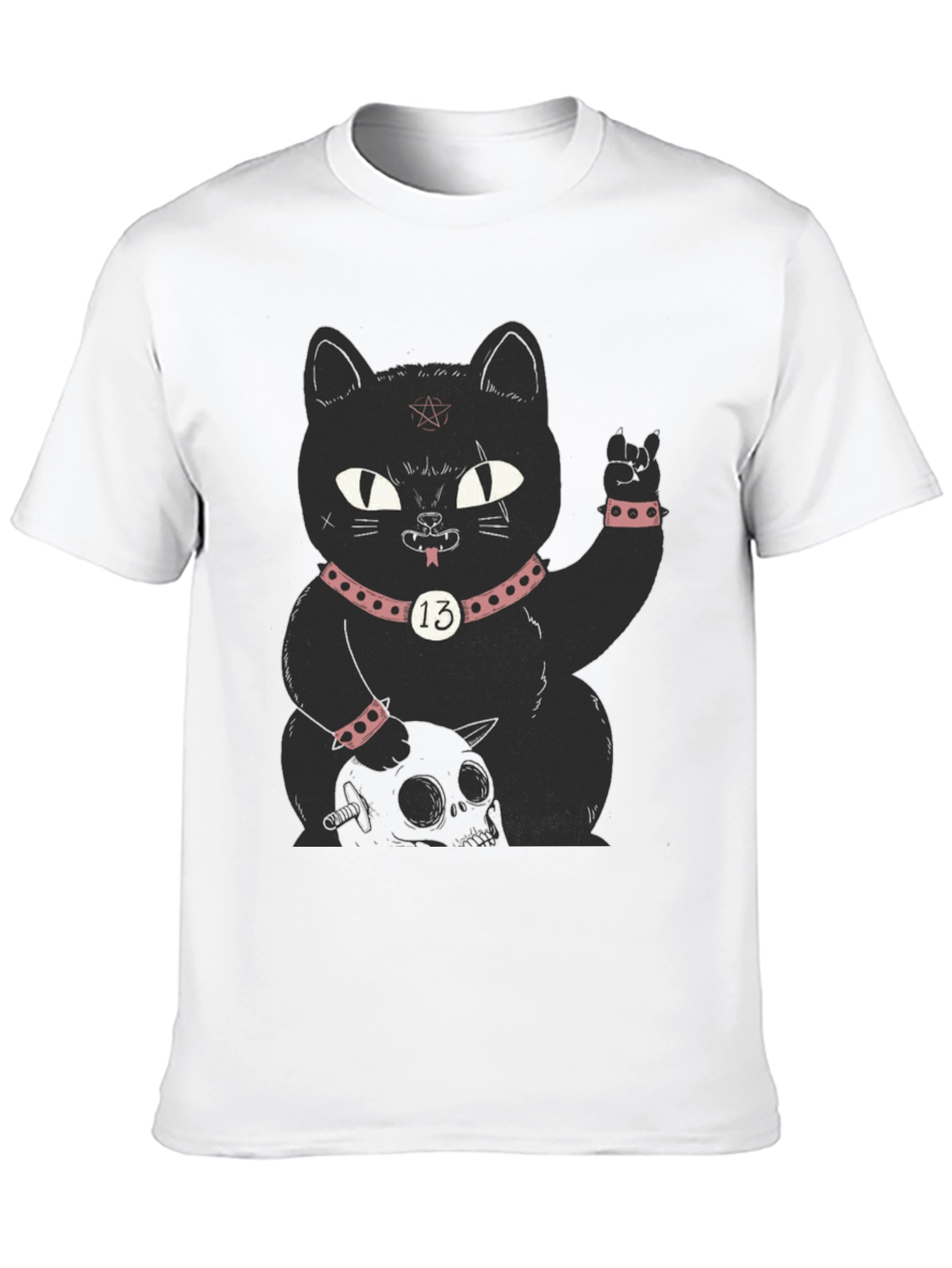 Gothic Black Cat T-Shirt - Rock On!
