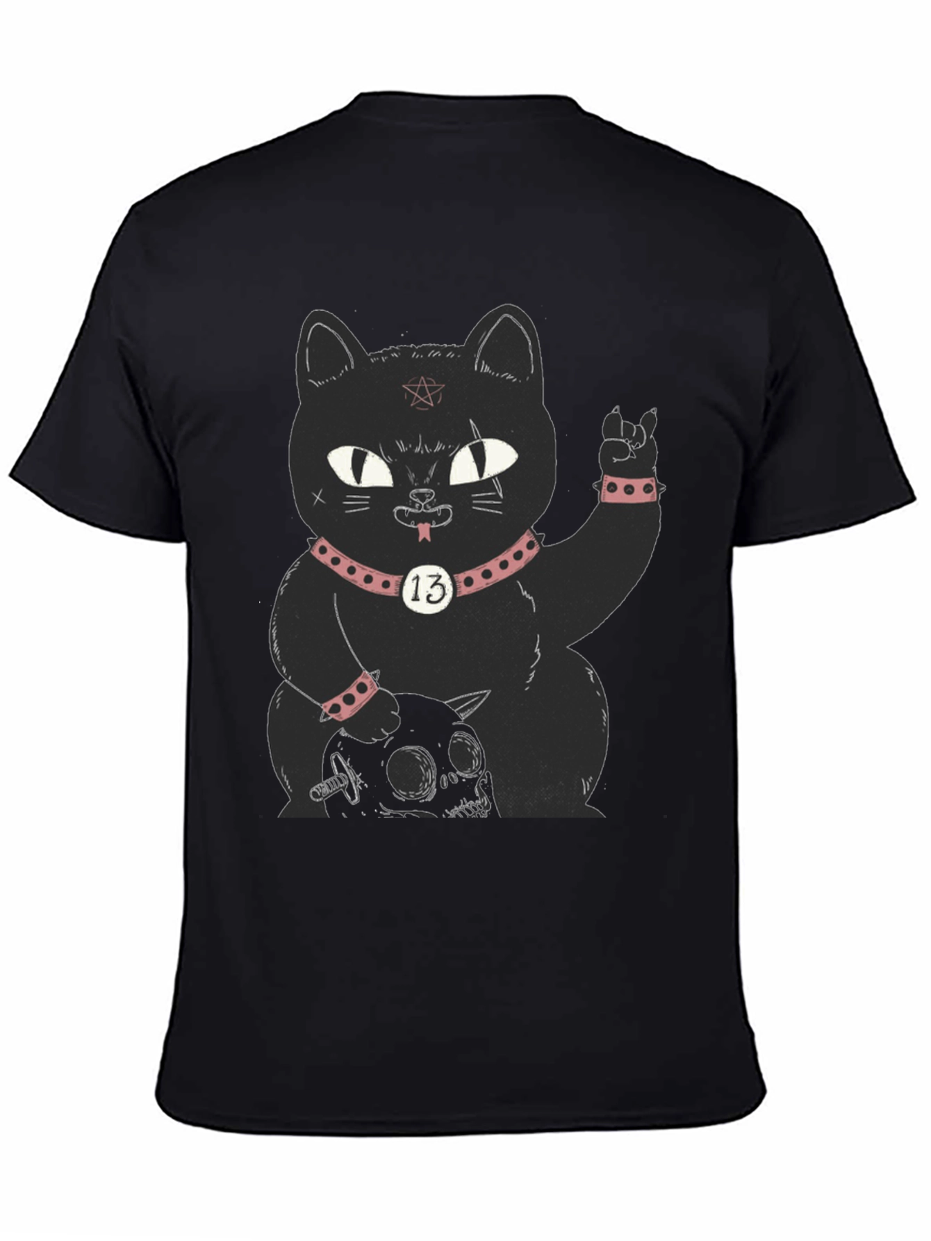 Gothic Black Cat T-Shirt - Rock On!