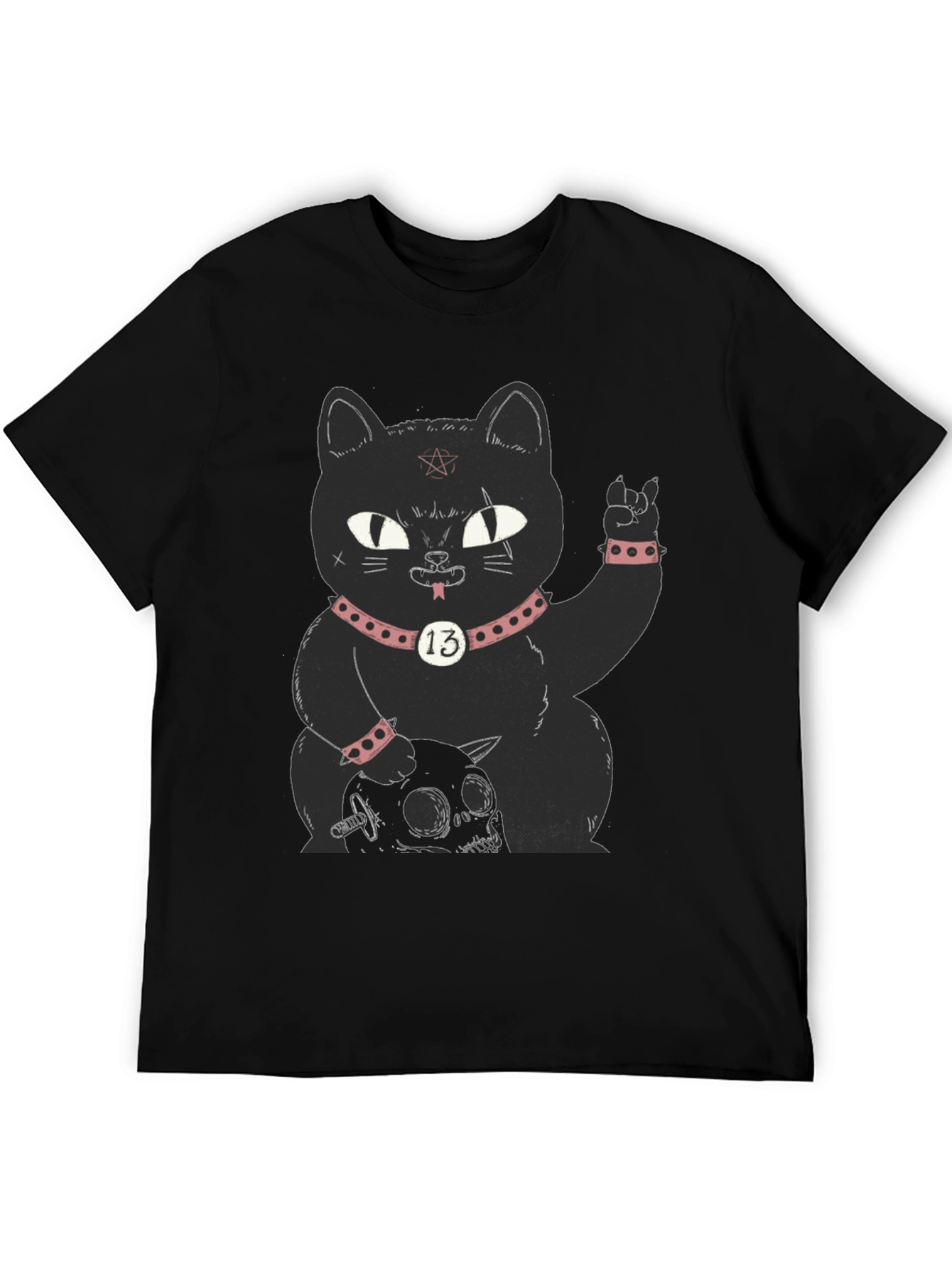 Gothic Black Cat T-Shirt - Rock On!