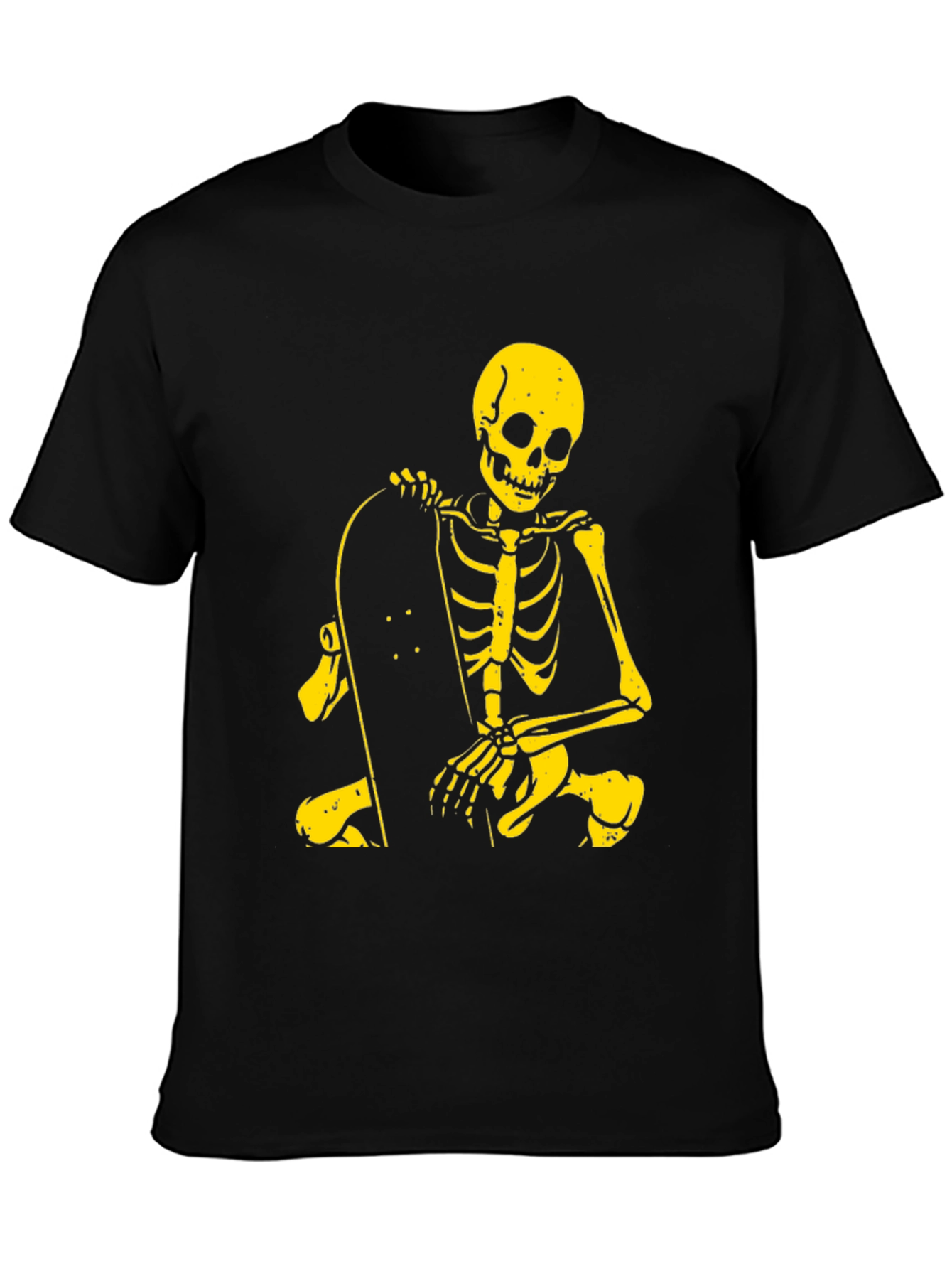Skeleton Skateboarder Graphic Tee - Cool & Edgy