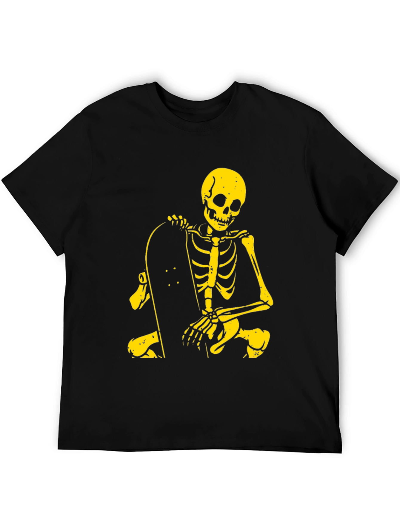 Skeleton Skateboarder Graphic Tee - Cool & Edgy