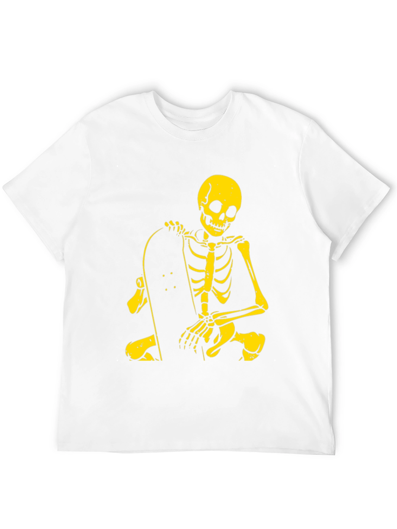 Skeleton Skateboarder Graphic Tee - Cool & Edgy
