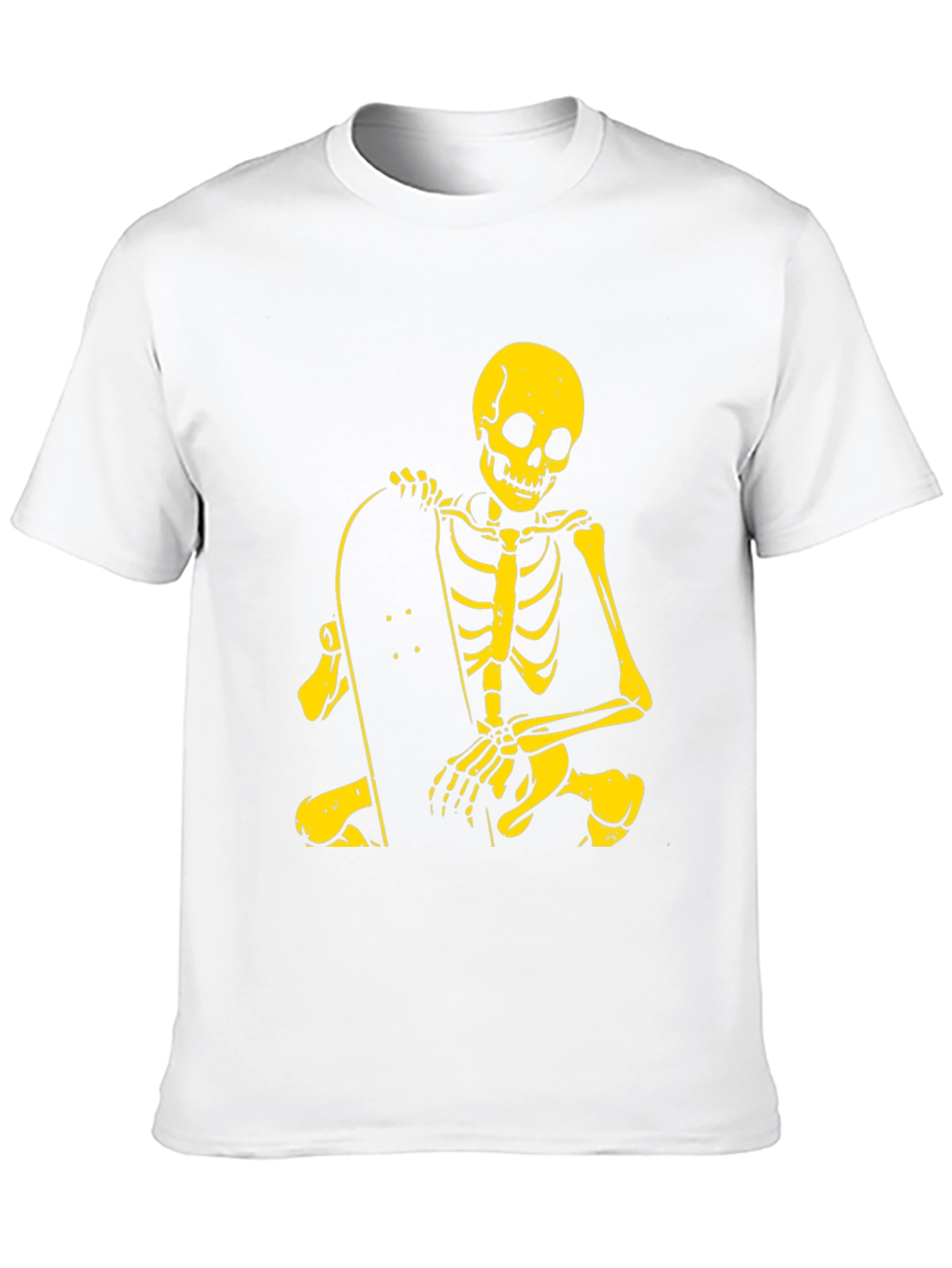 Skeleton Skateboarder Graphic Tee - Cool & Edgy