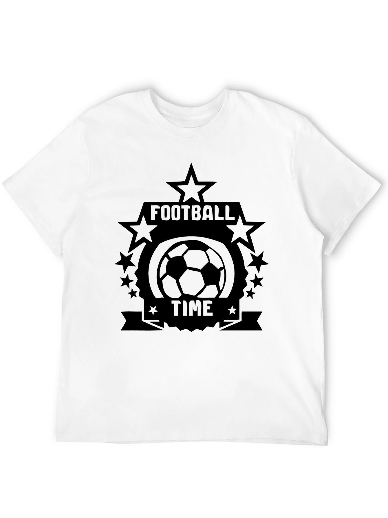 Football Time Black Graphic T-Shirt