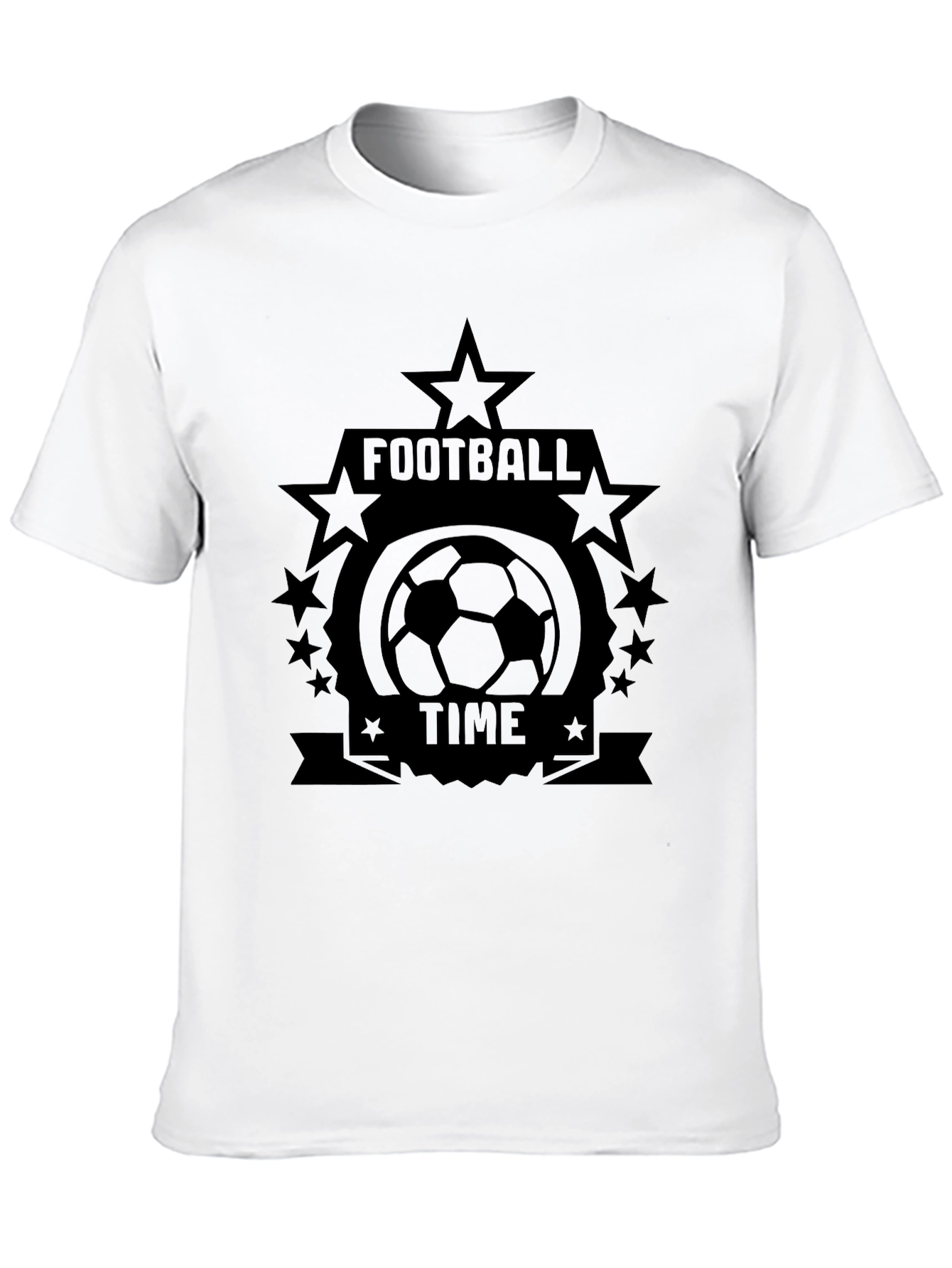 Football Time Black Graphic T-Shirt