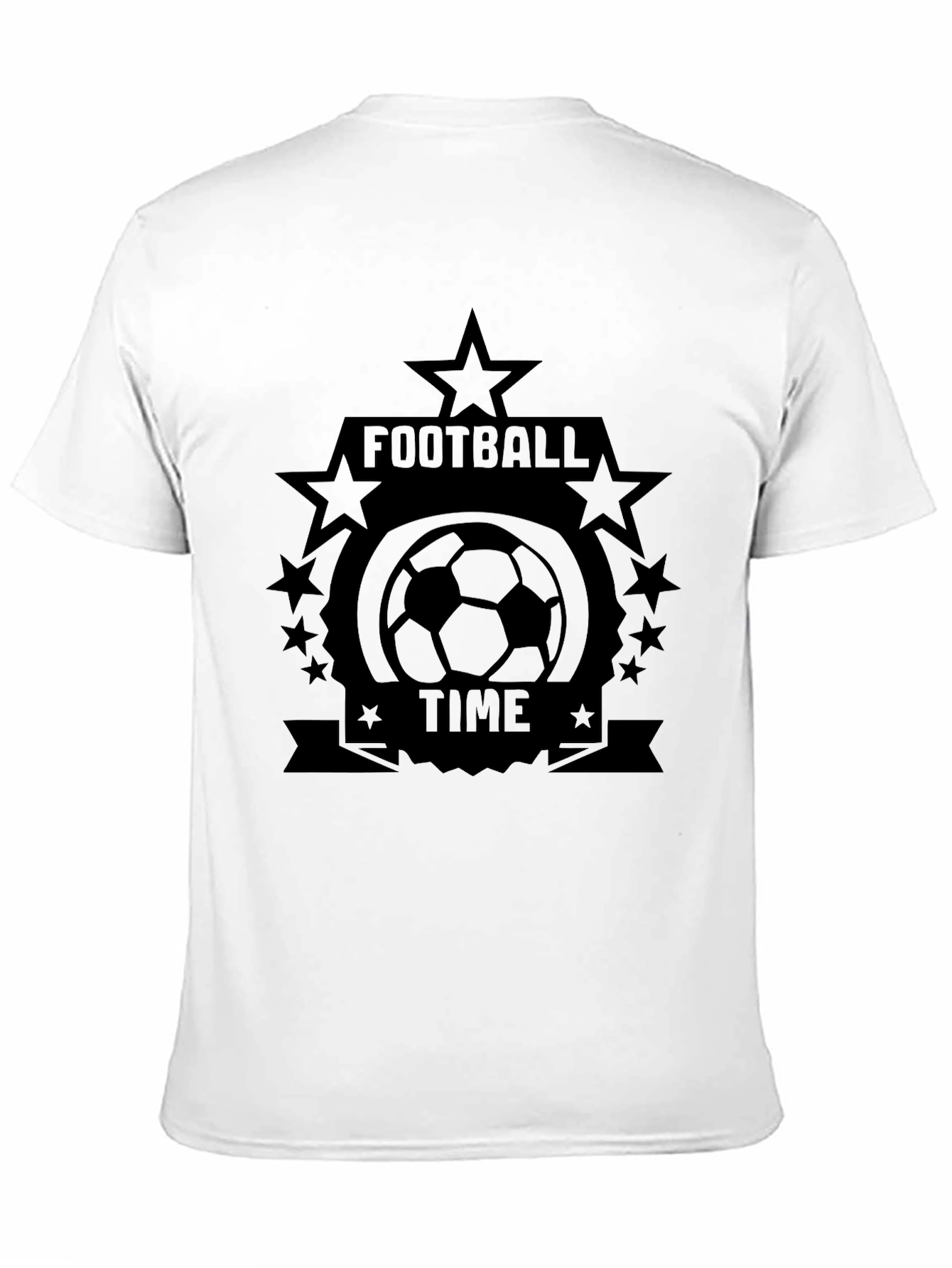 Football Time Black Graphic T-Shirt