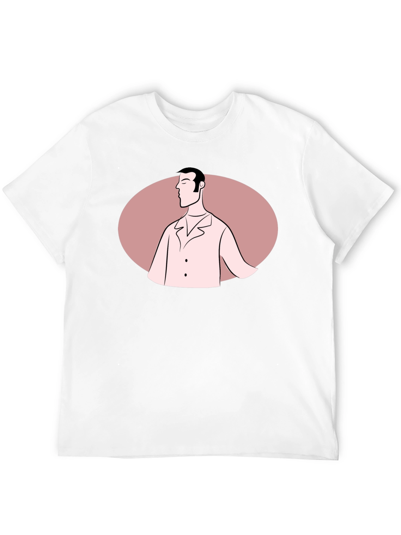 Retro Man Graphic Tee - Black Cotton Blend T-Shirt