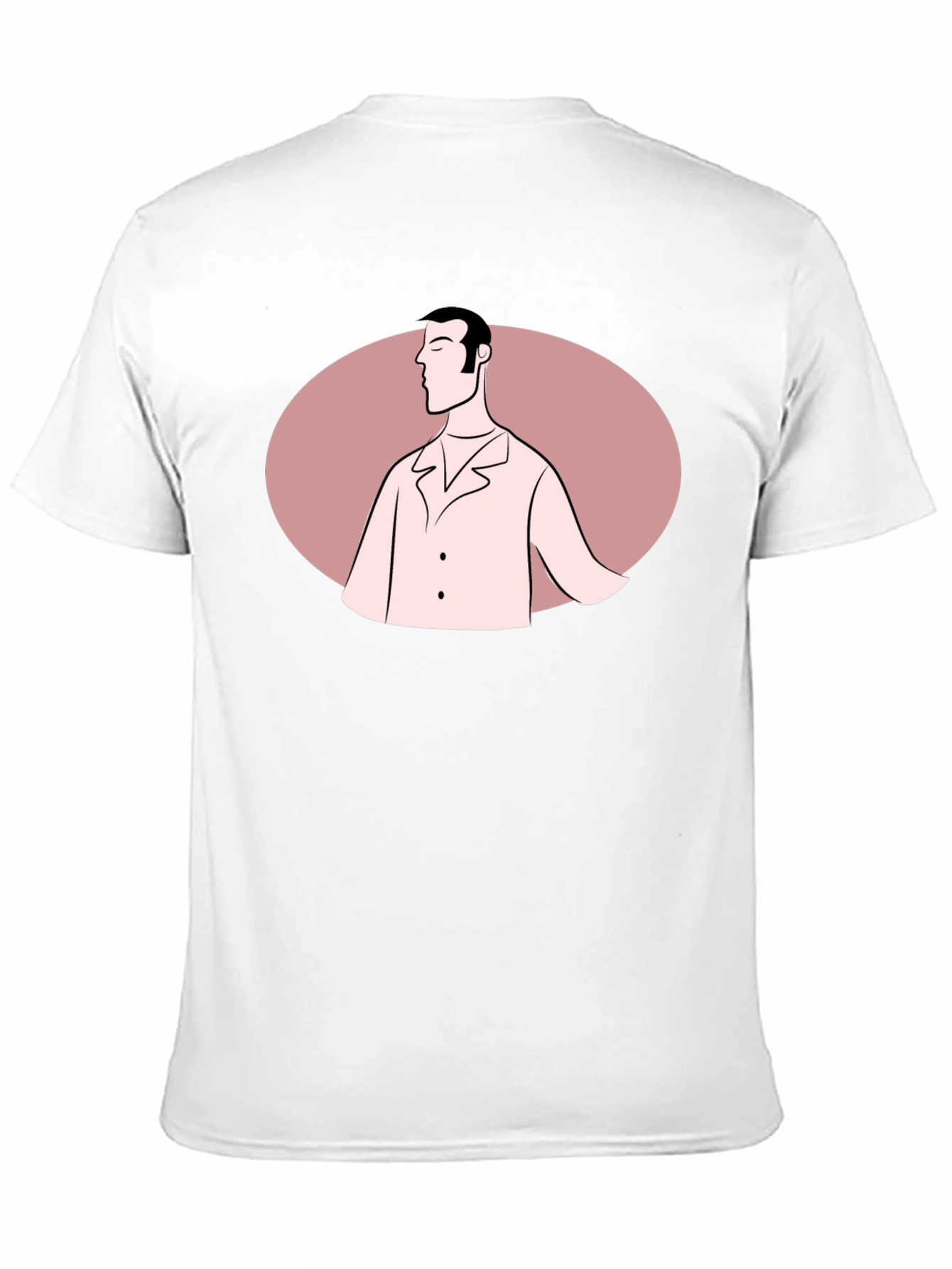 Retro Man Graphic Tee - Black Cotton Blend T-Shirt