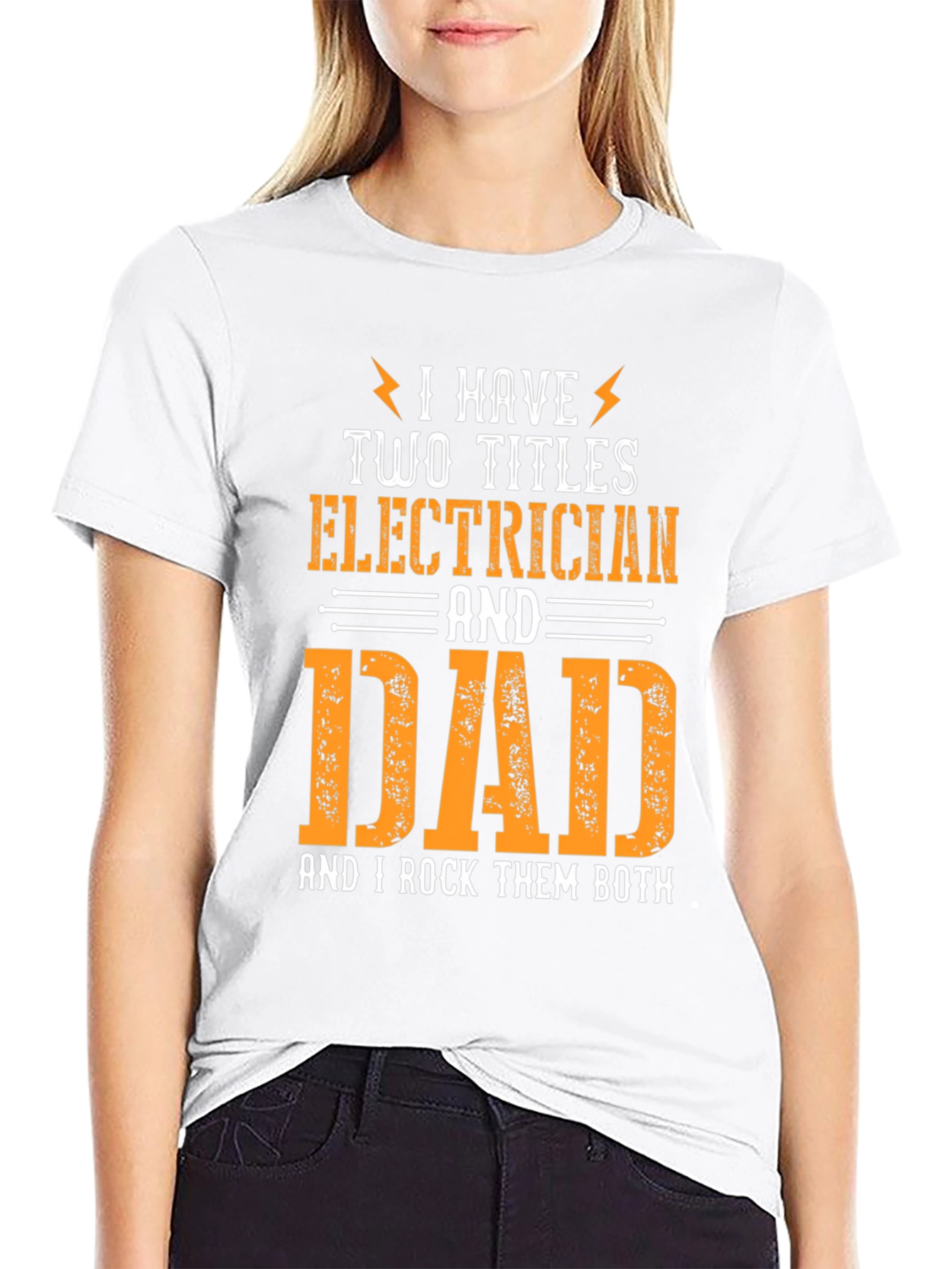 Electrician Dad T-Shirt - I Rock Them Both