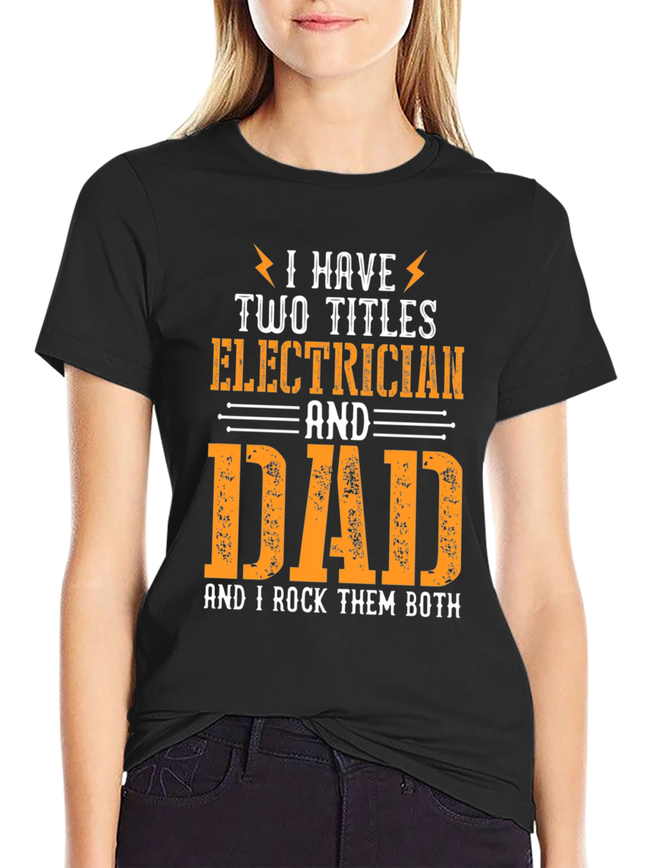 Electrician Dad T-Shirt - I Rock Them Both