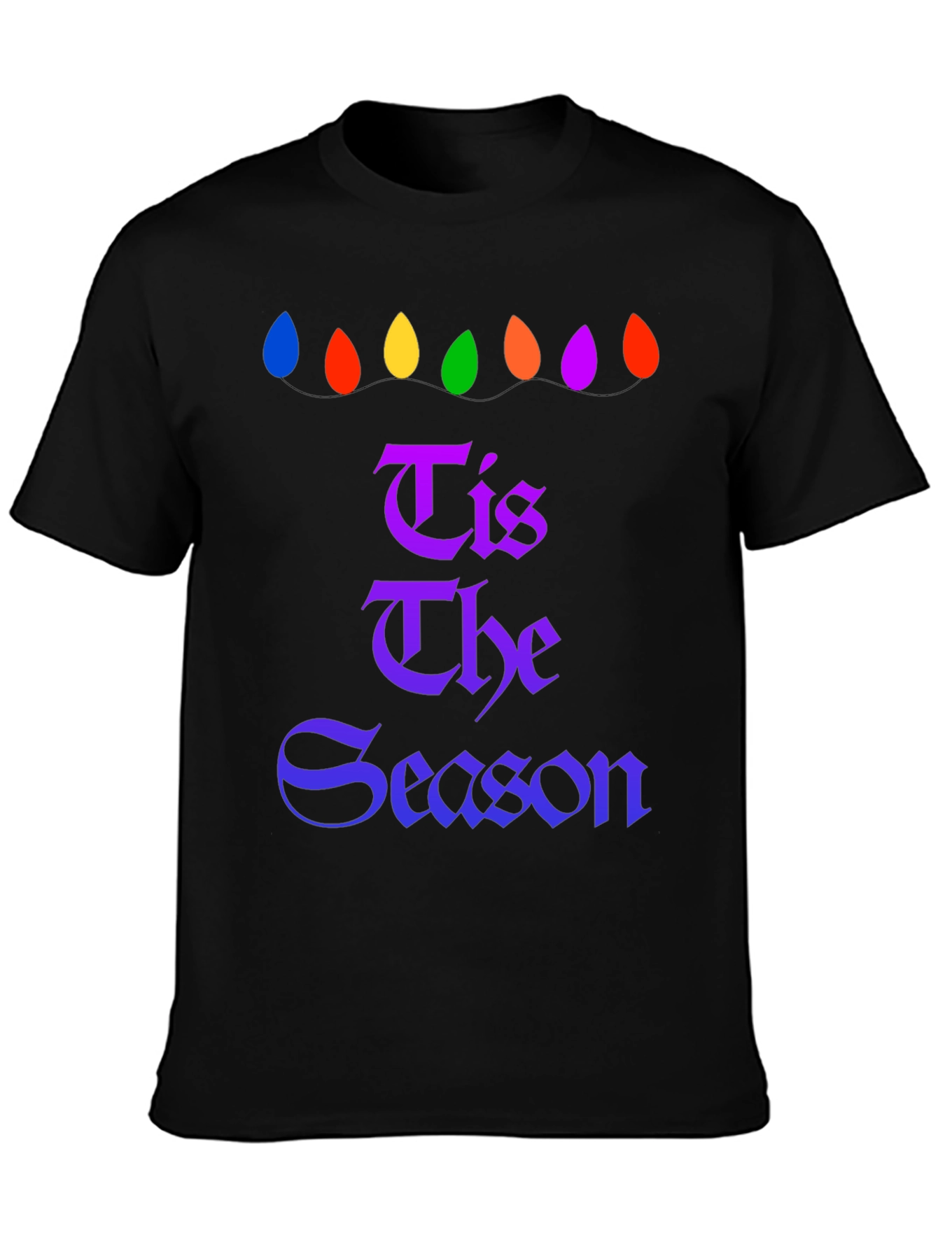Tis The Season Christmas Lights Graphic Tee