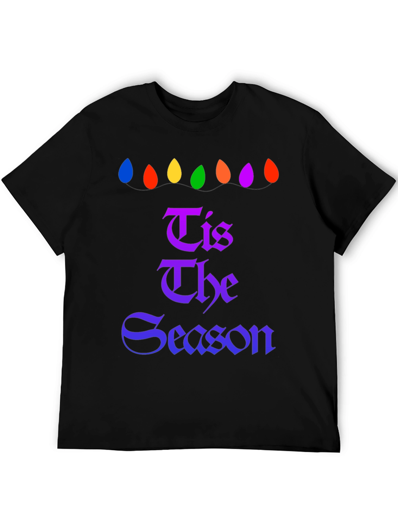 Tis The Season Christmas Lights Graphic Tee