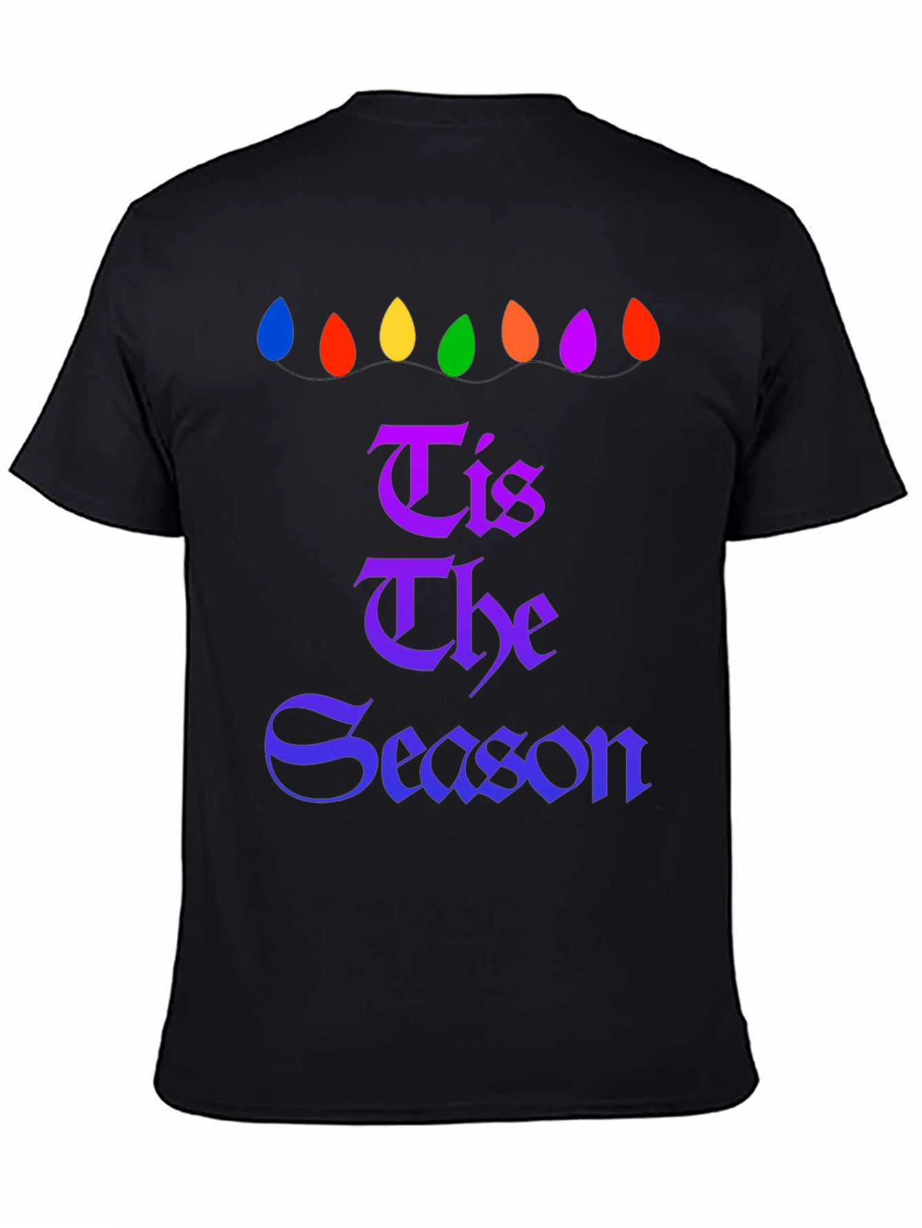 Tis The Season Christmas Lights Graphic Tee