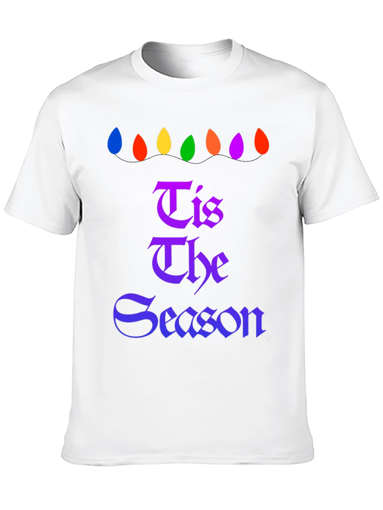 Tis The Season Christmas Lights Graphic Tee