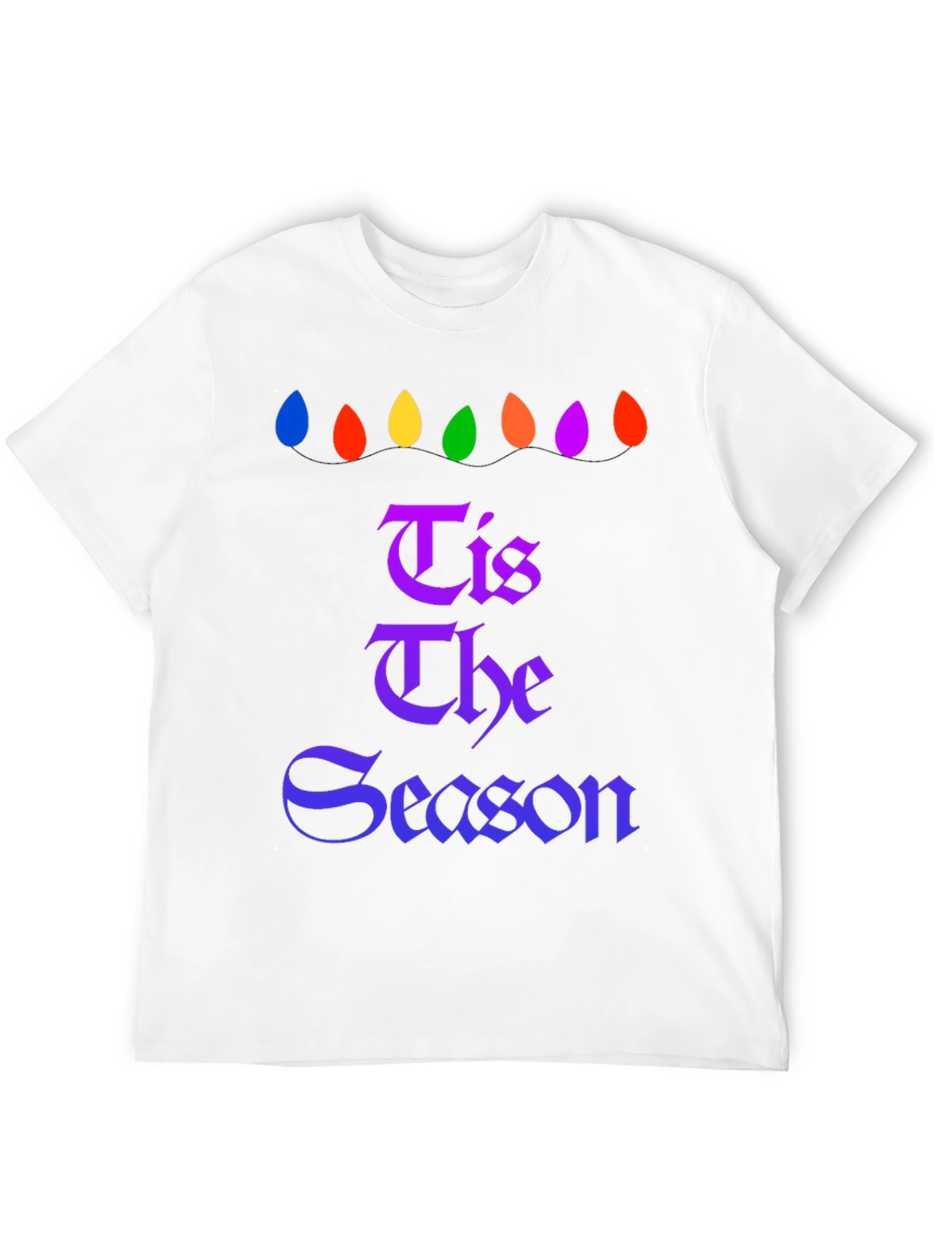 Tis The Season Christmas Lights Graphic Tee