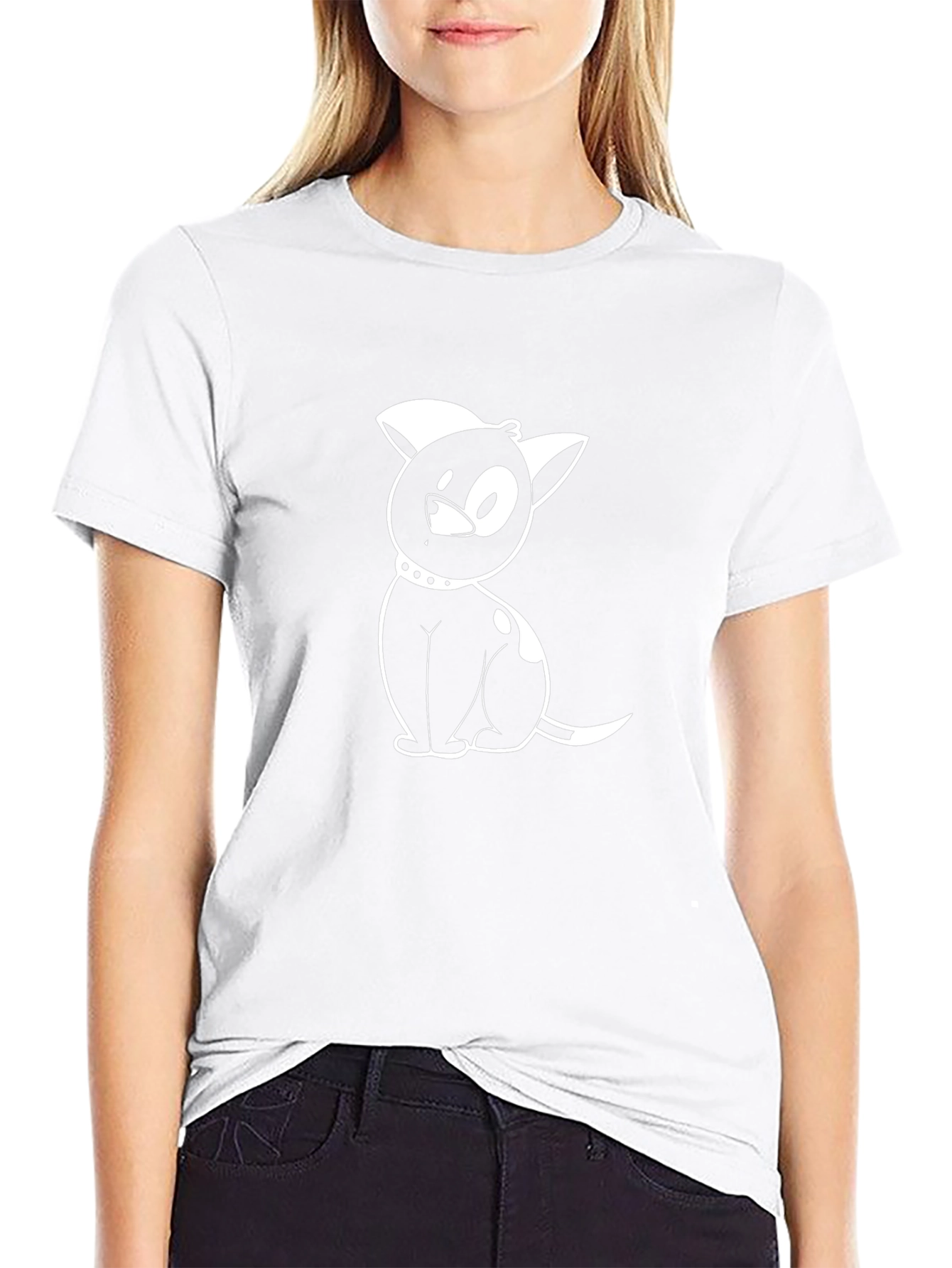 Cartoon Dog Graphic T-Shirt