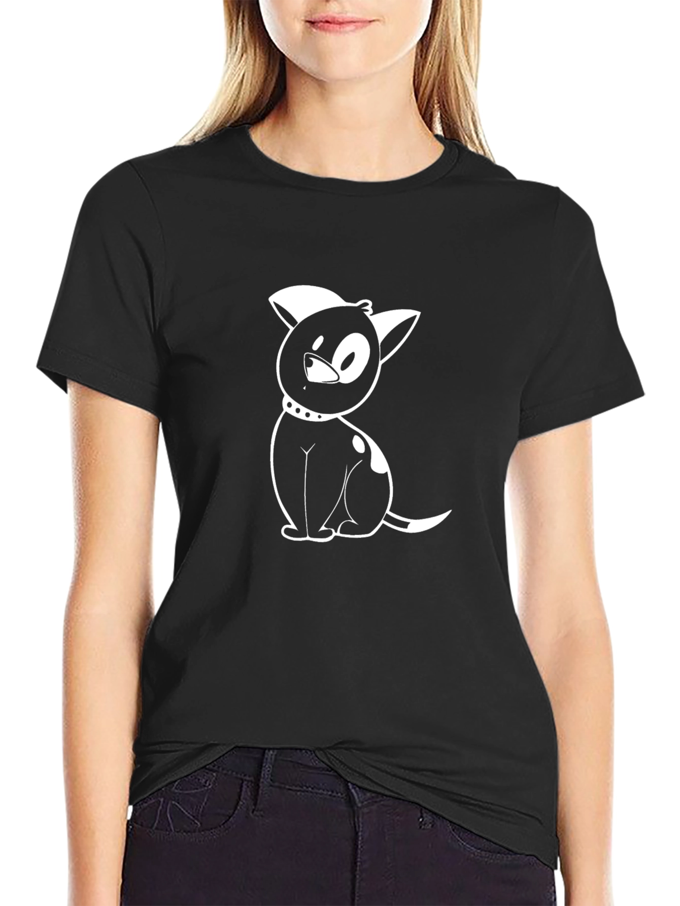 Cartoon Dog Graphic T-Shirt