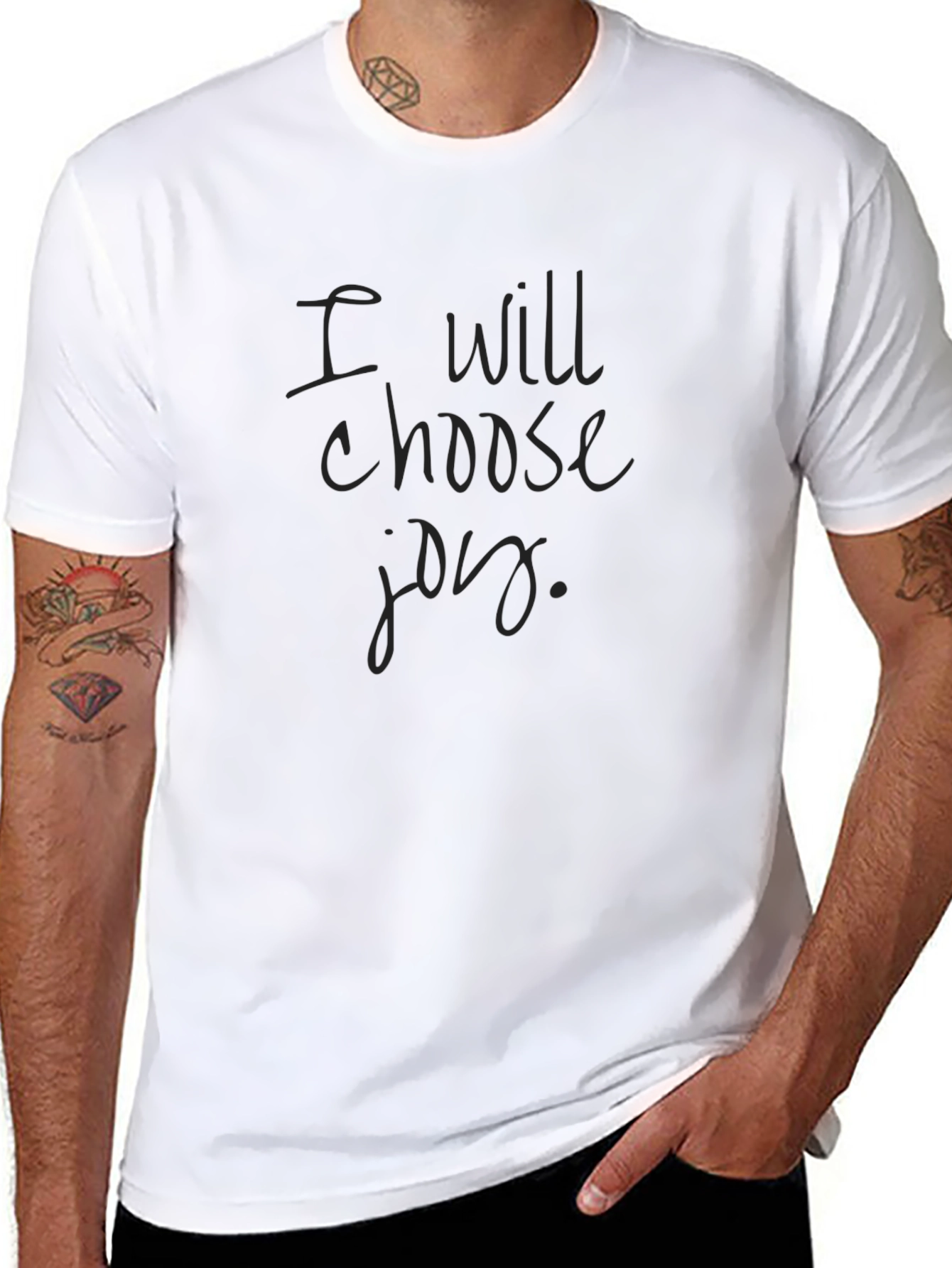 I Will Choose Joy Black Graphic Tee