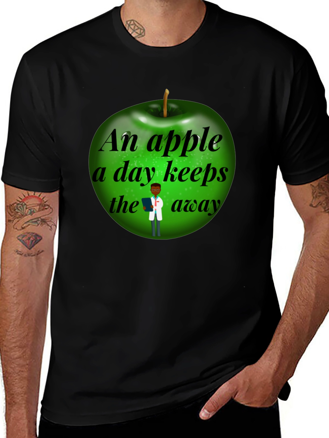Funny Apple a Day Doctor T-Shirt