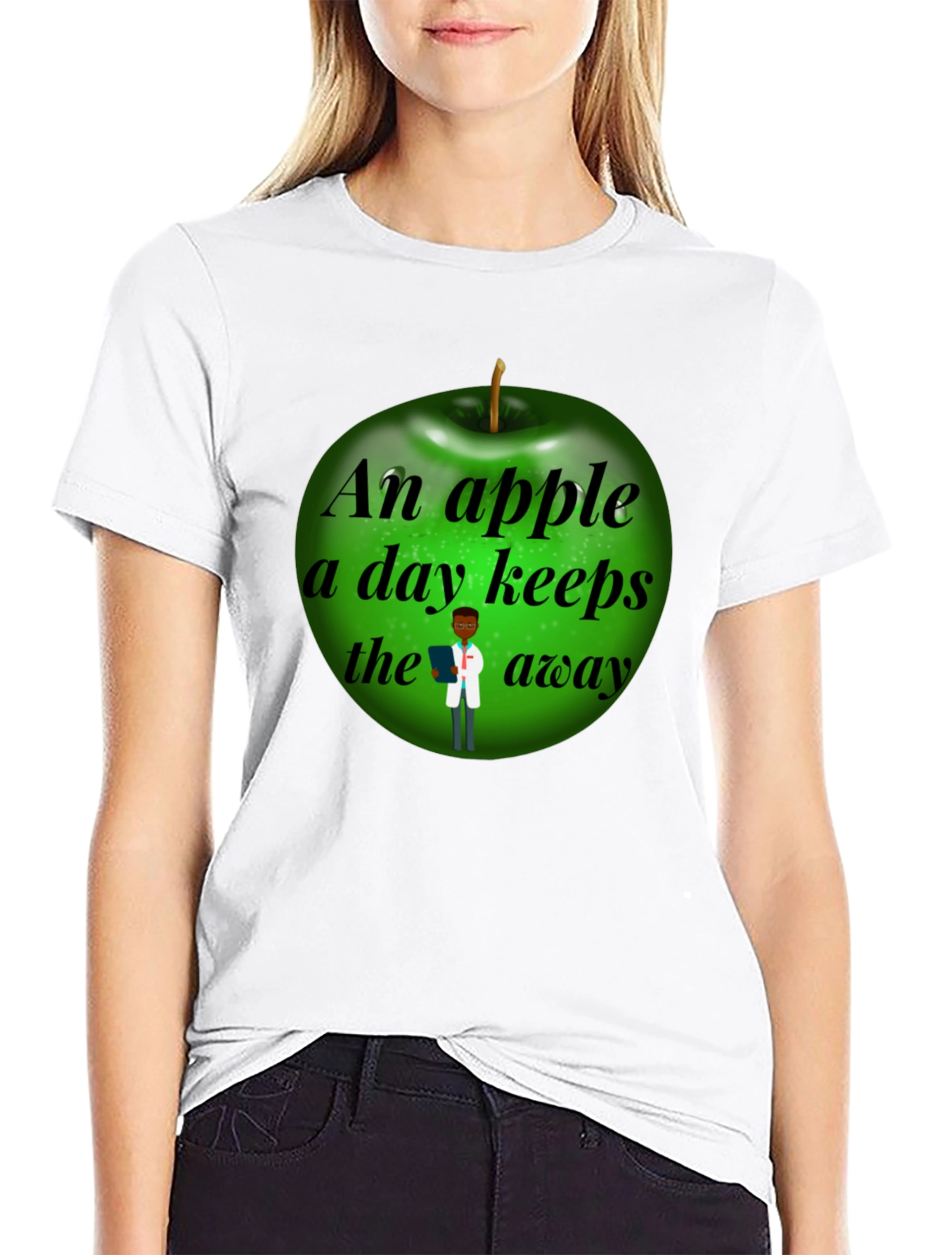 Funny Apple a Day Doctor T-Shirt
