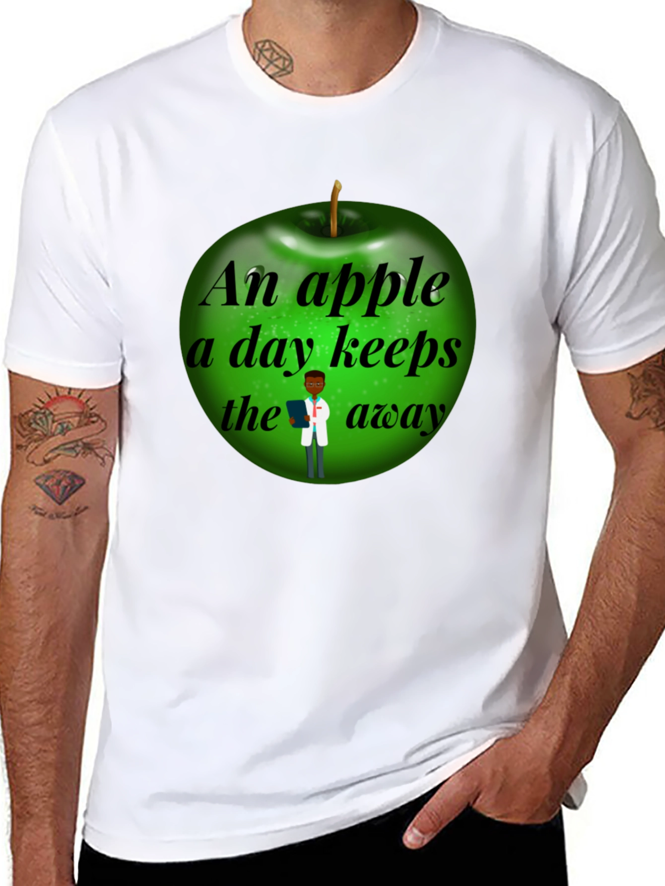 Funny Apple a Day Doctor T-Shirt