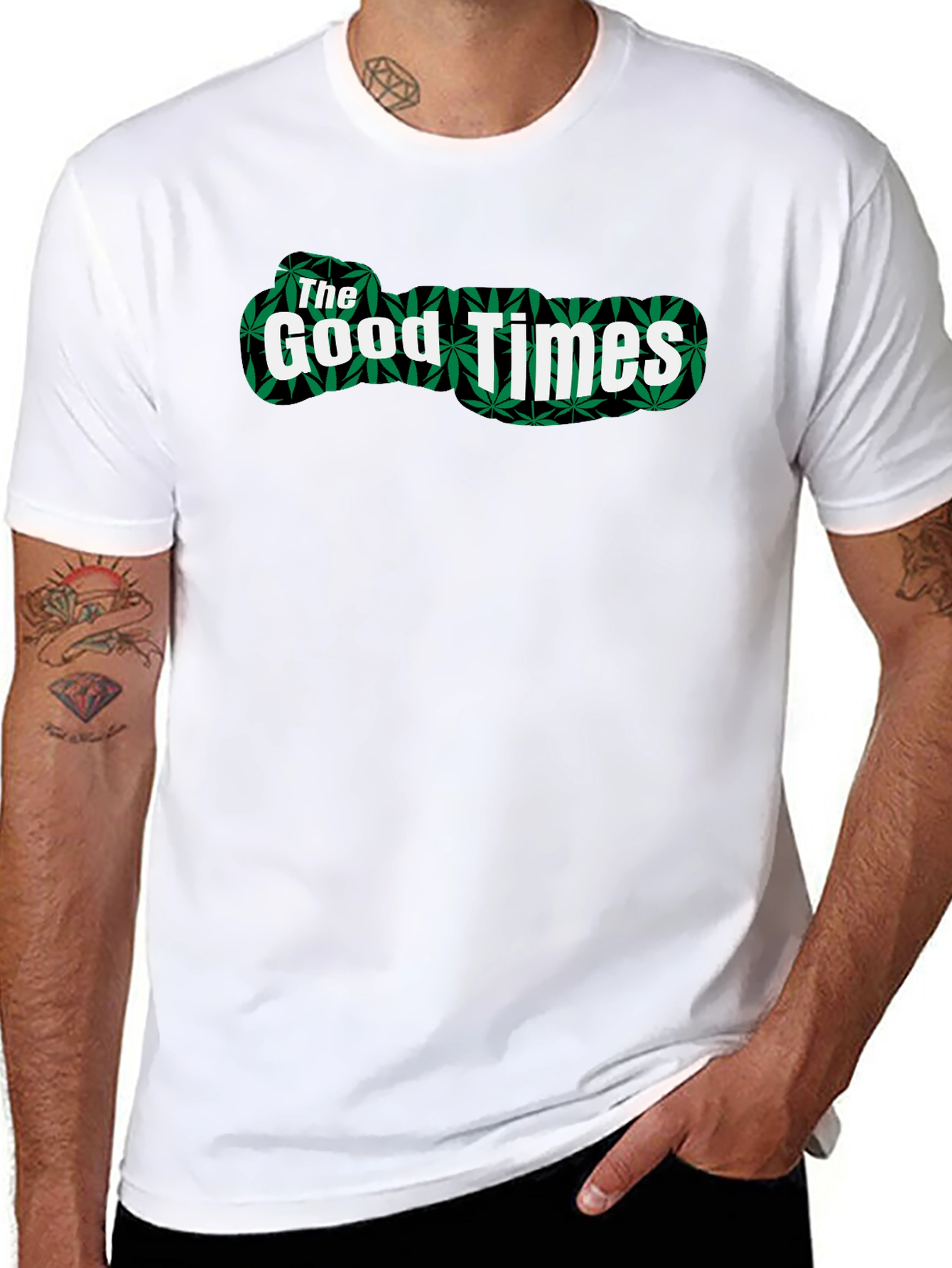 The Good Times Graphic Tee - Marijuana Leaf Print