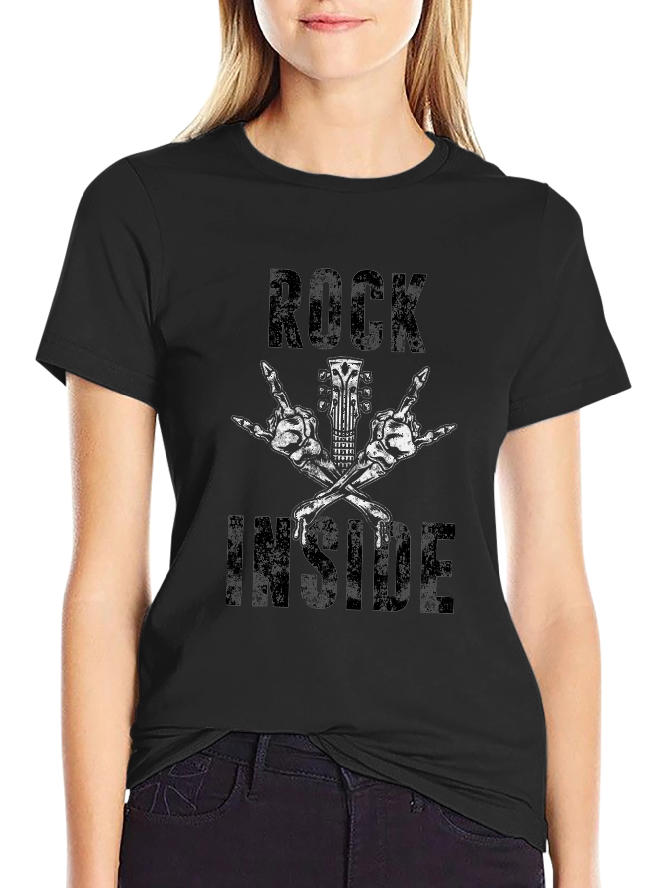 Rock Inside Graphic Tee - Black