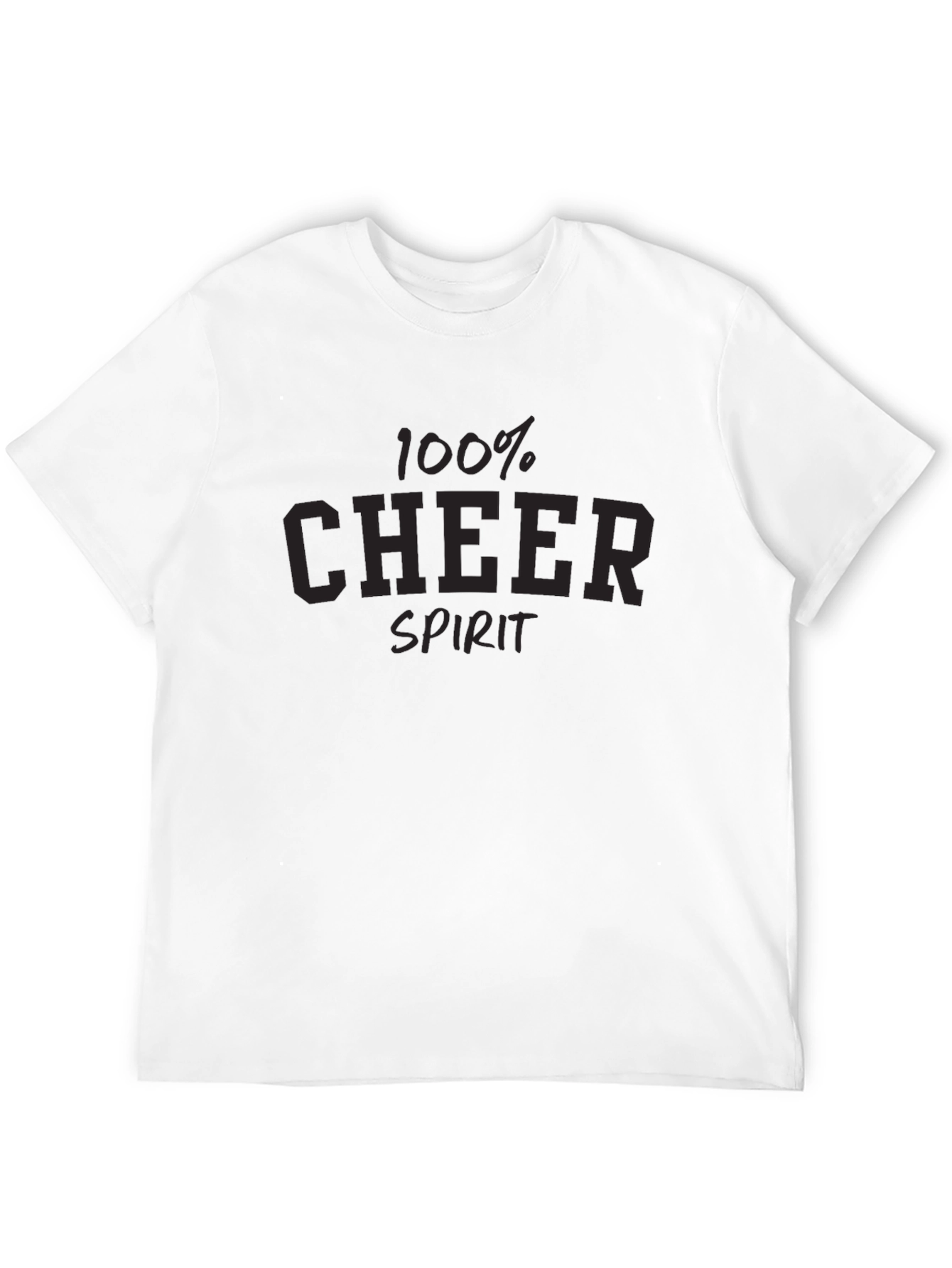 100% Cheer Spirit Graphic Tee - Black