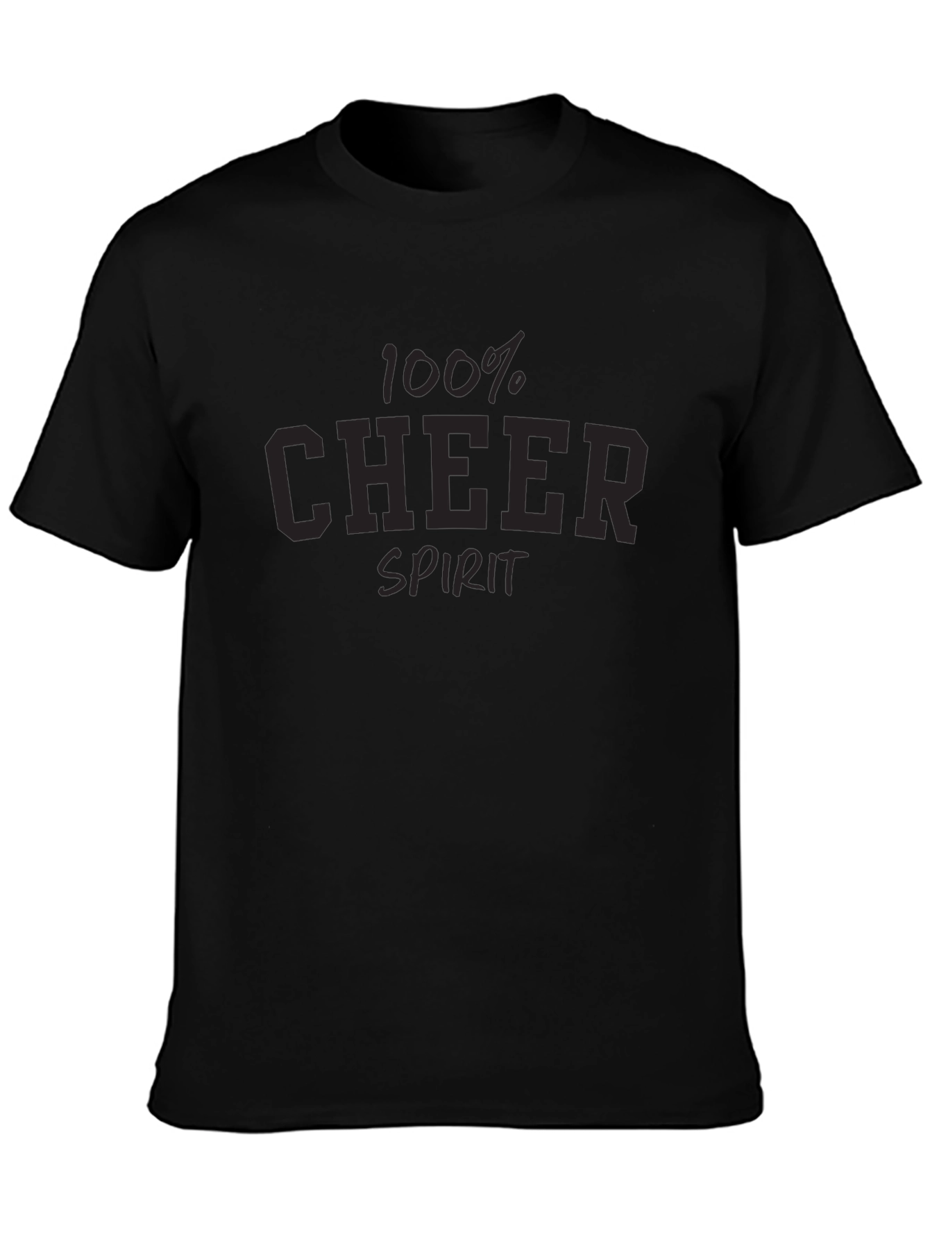 100% Cheer Spirit Graphic Tee - Black