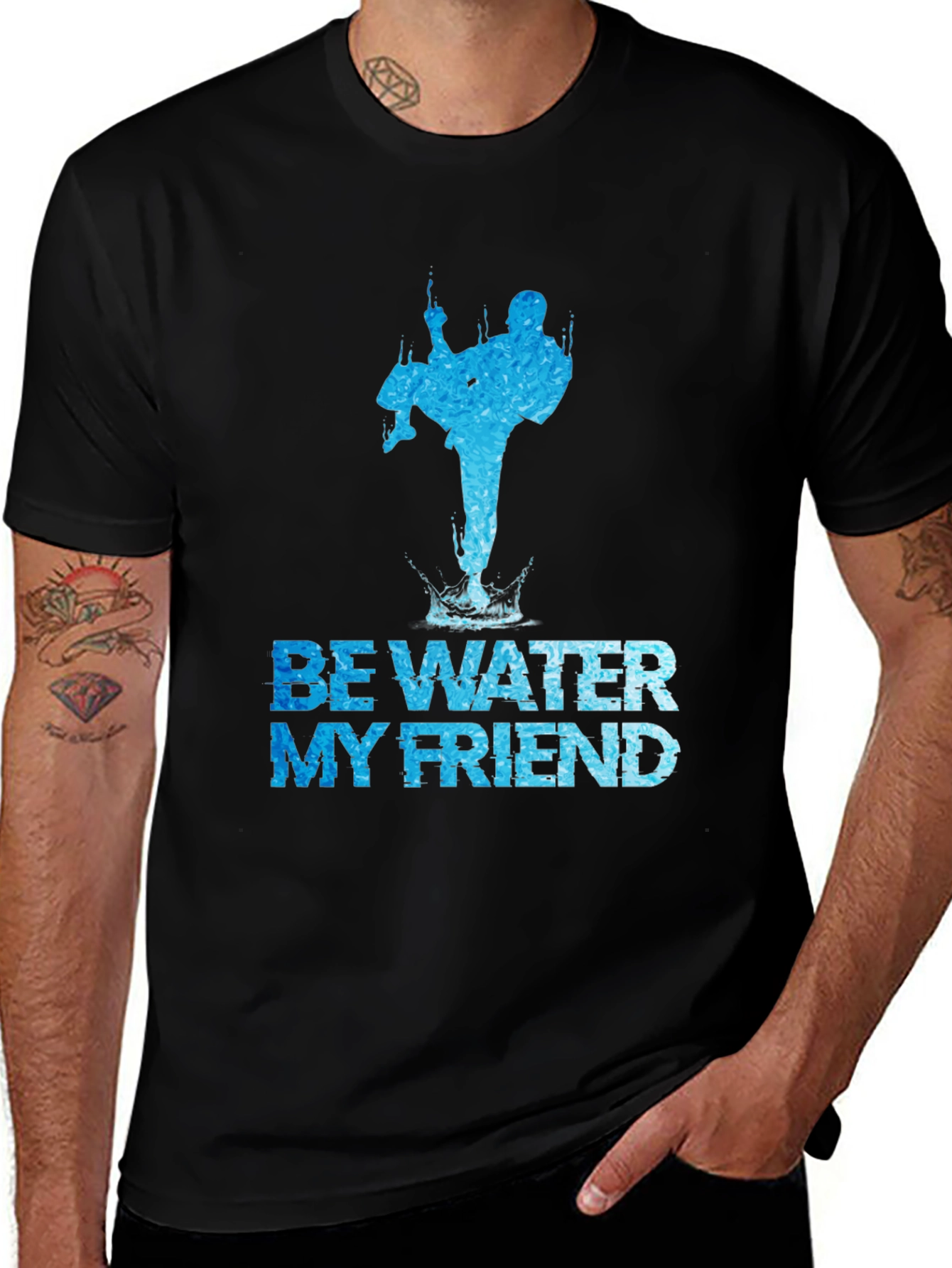 Be Water My Friend Martial Arts Graphic Tee