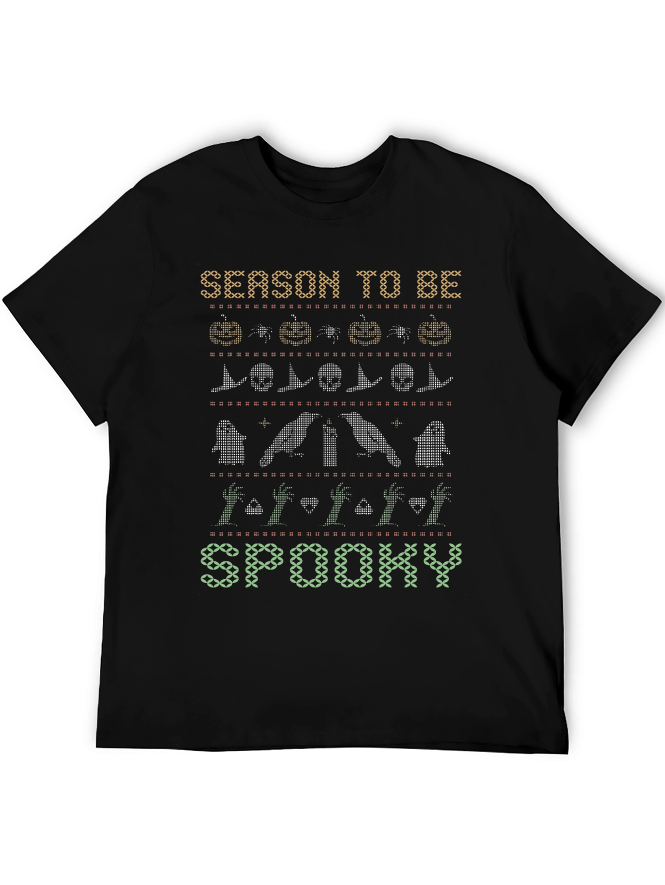 Halloween Season to Be Spooky Knit Style T-Shirt