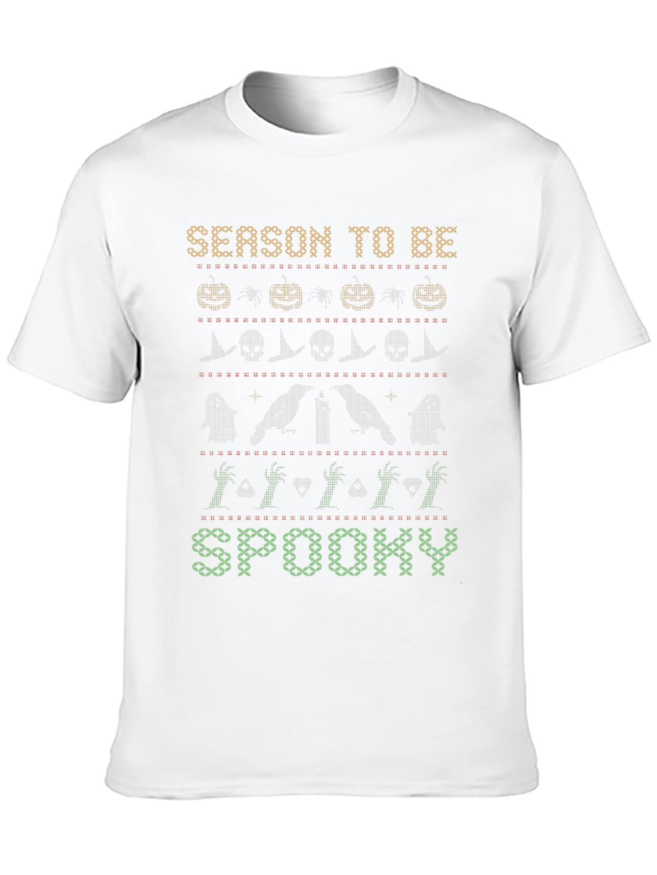 Halloween Season to Be Spooky Knit Style T-Shirt