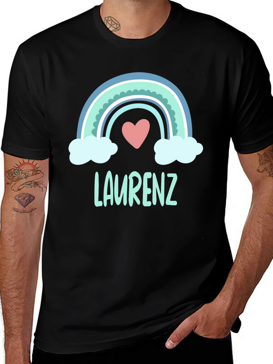 Personalized Rainbow Heart Tee - Laurenz Kids