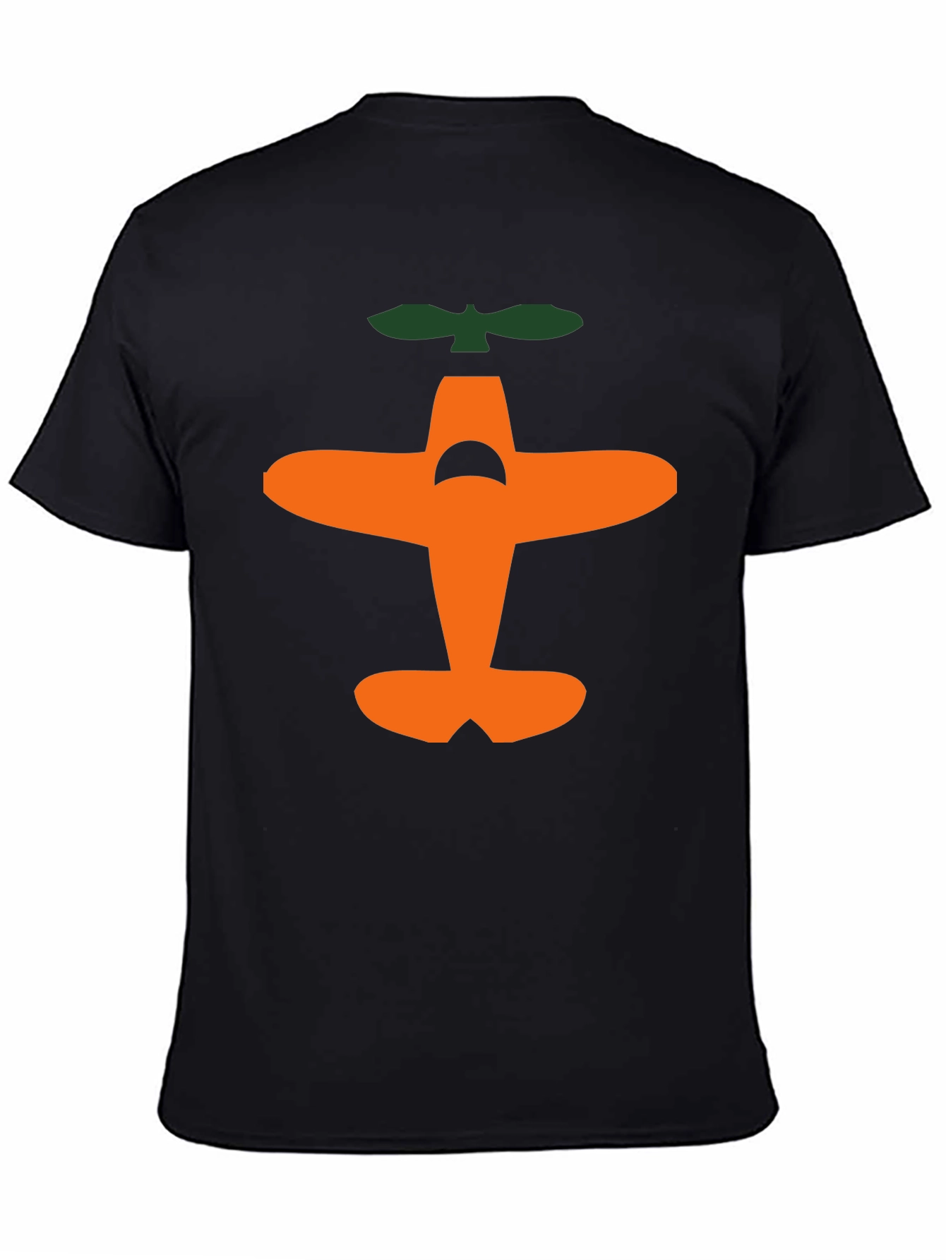 Airplane Graphic Tee - Black Cotton T-Shirt